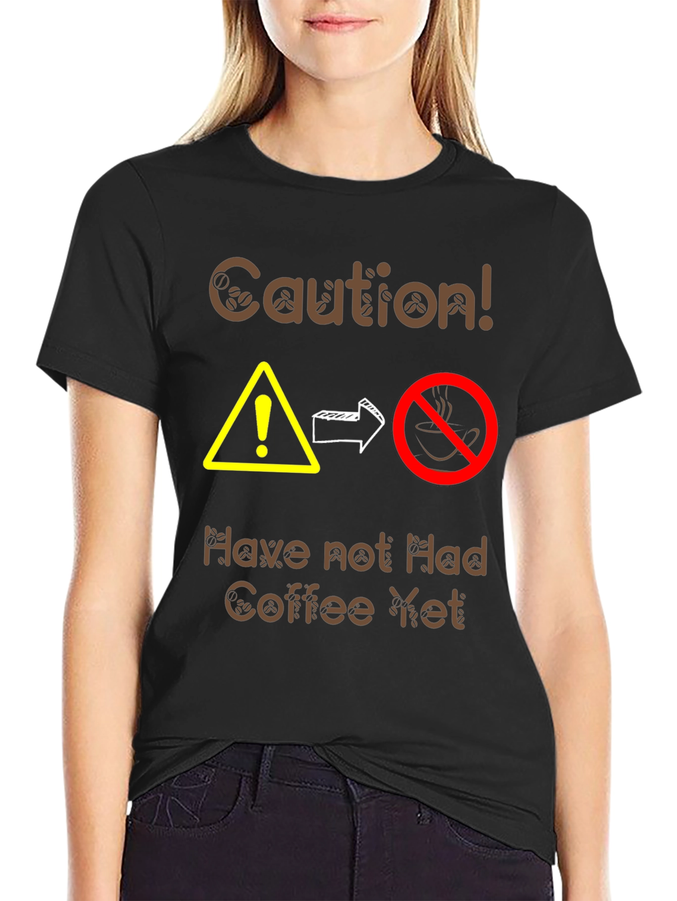 Caution Coffee T-Shirt - Funny Caffeine Warning Tee
