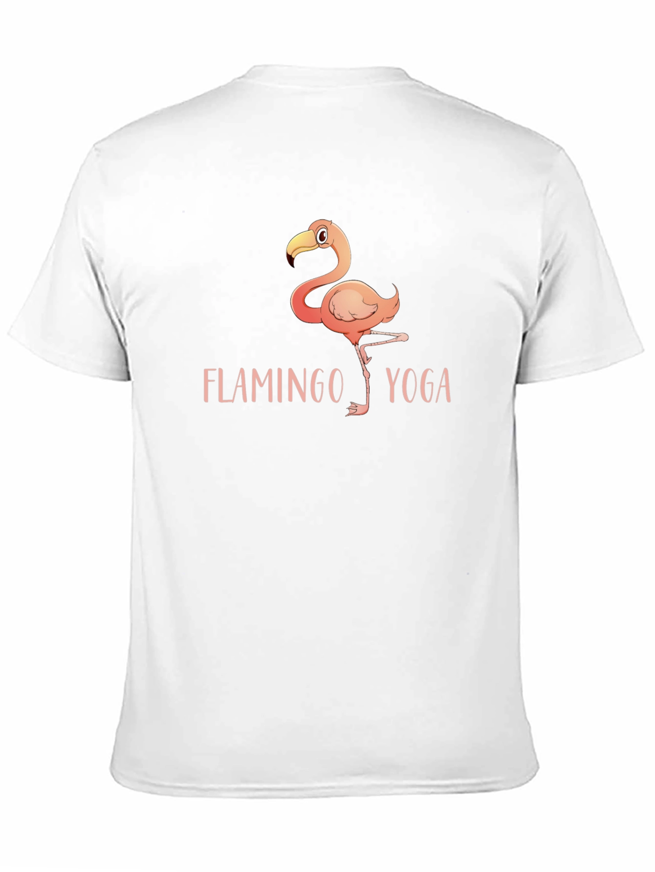 Flamingo Yoga Graphic Tee - Black Cotton T-Shirt