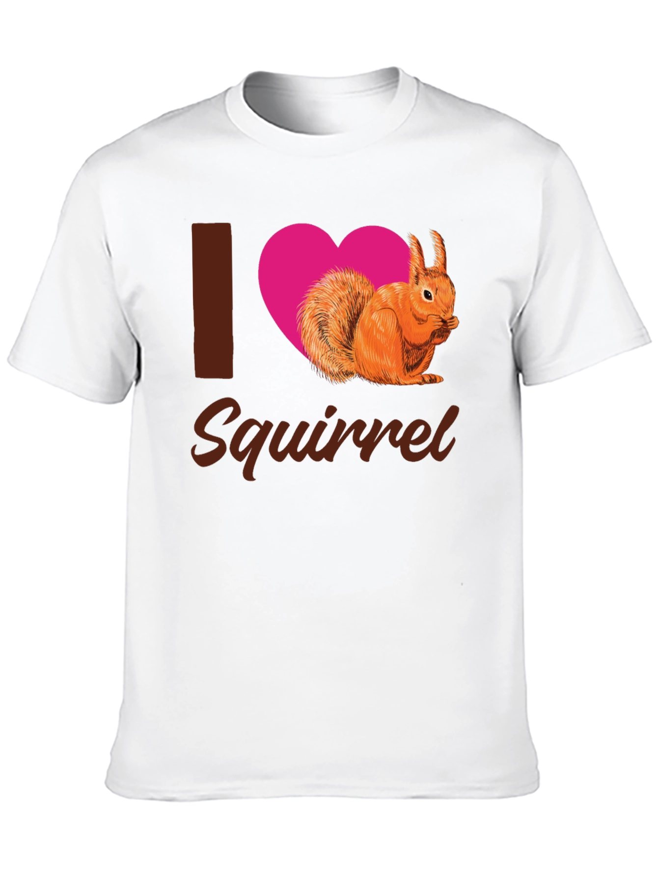 I Heart Squirrel Black T-Shirt