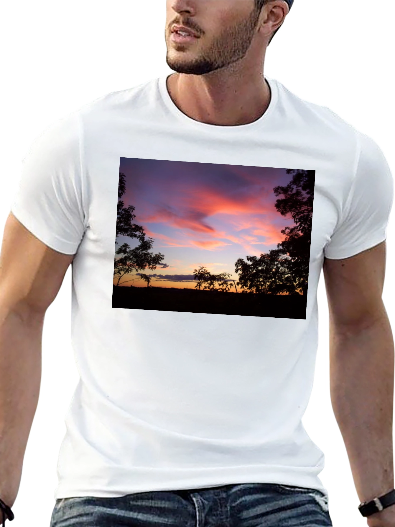 Sunset Silhouette Graphic Tee - Soft Cotton Blend
