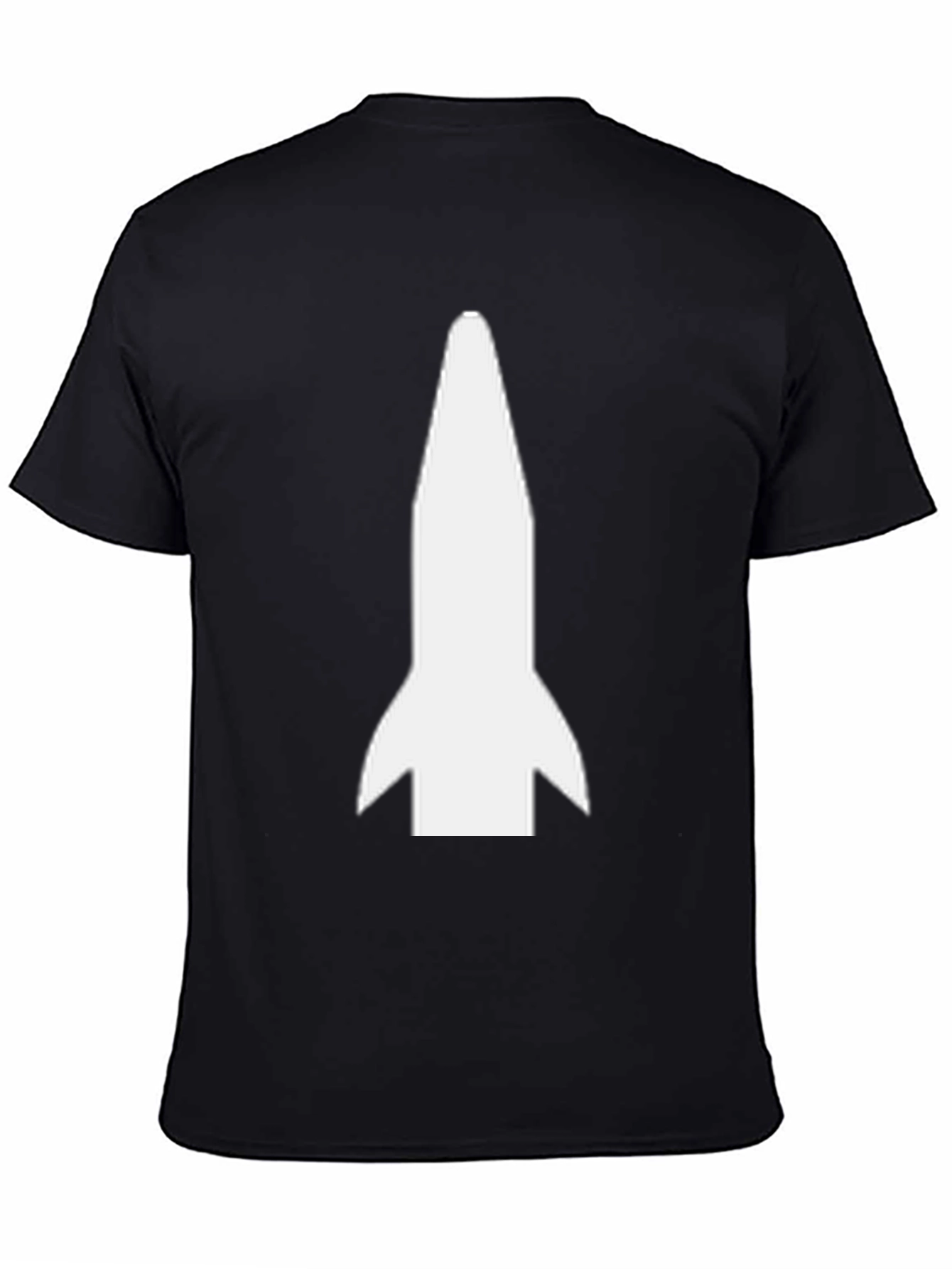 Rocket Graphic Tee - Black Cotton Blend Shirt