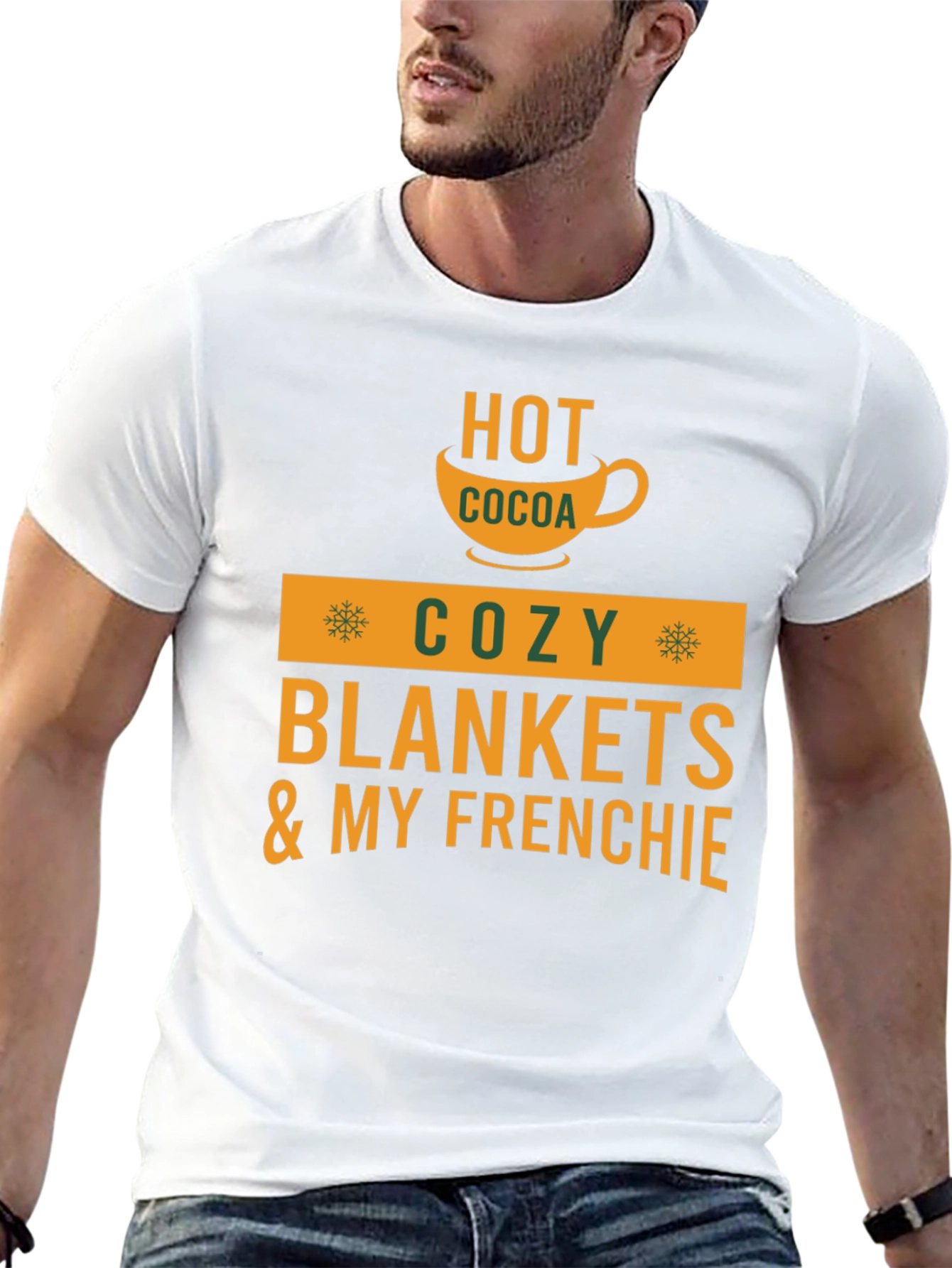 Cozy Season T-Shirt: Hot Cocoa & Frenchie