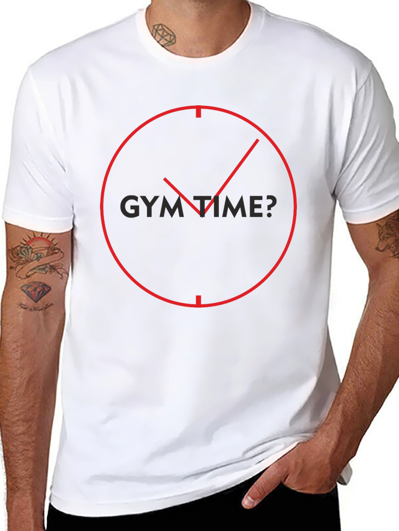 Gym Time? Black Graphic Tee