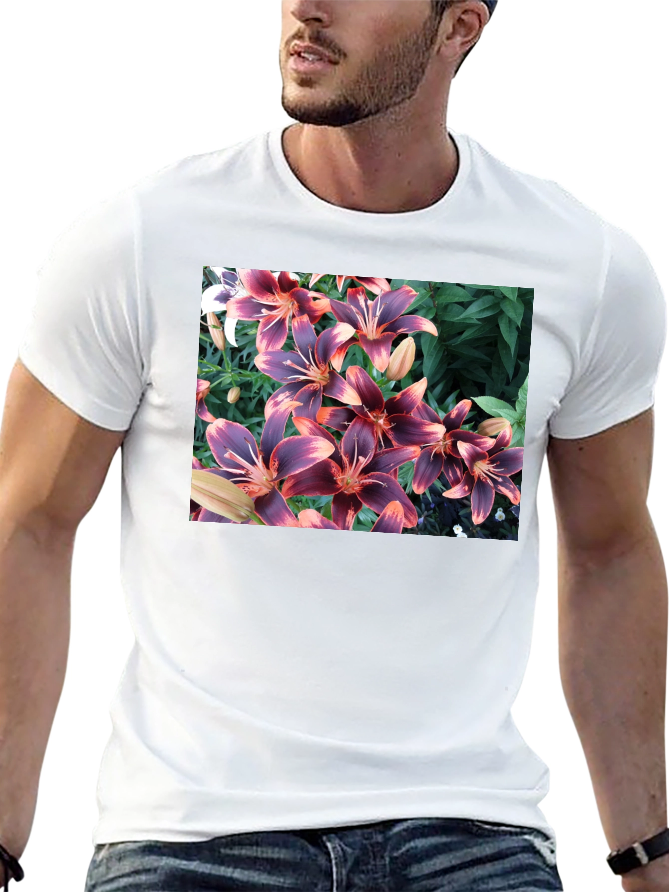 Floral T-Shirt - Unique Lily Design