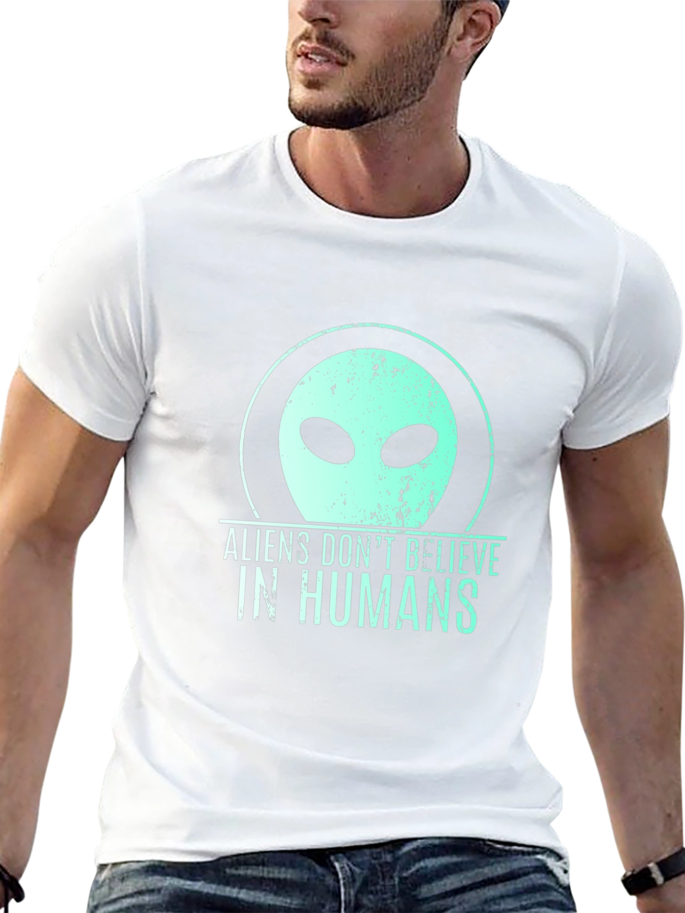 Aliens Dont Believe in Humans Graphic T-Shirt