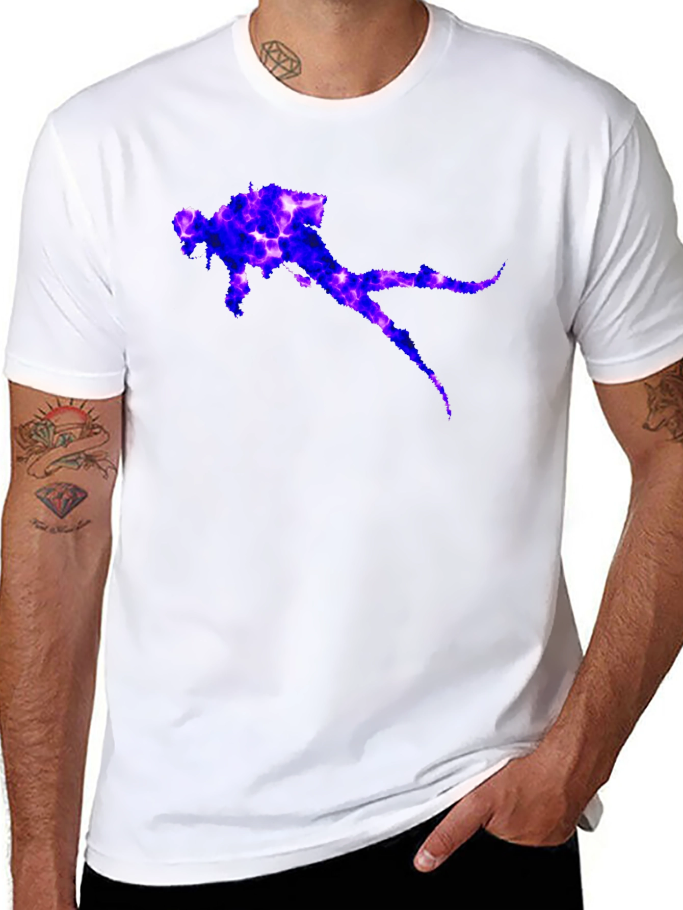 Diver Graphic T-Shirt - Black Casual Tee