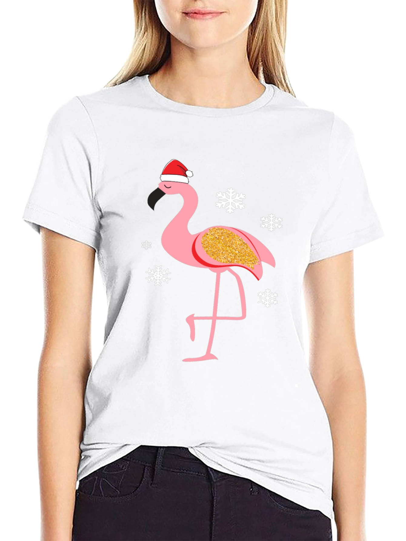 Festive Flamingo T-Shirt: Christmas Holiday Tee