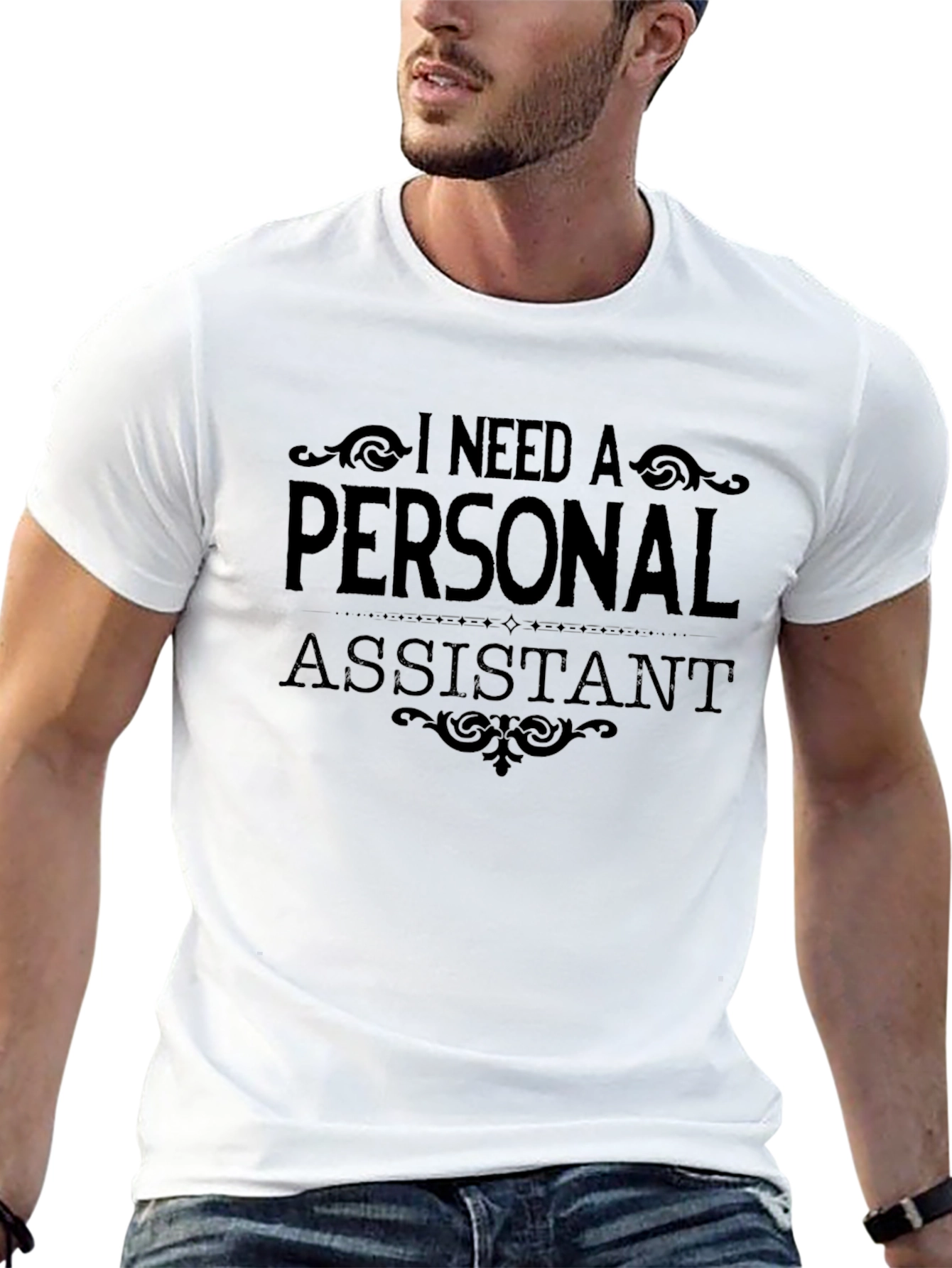 Need a Personal Assistant Black Graphic Tee