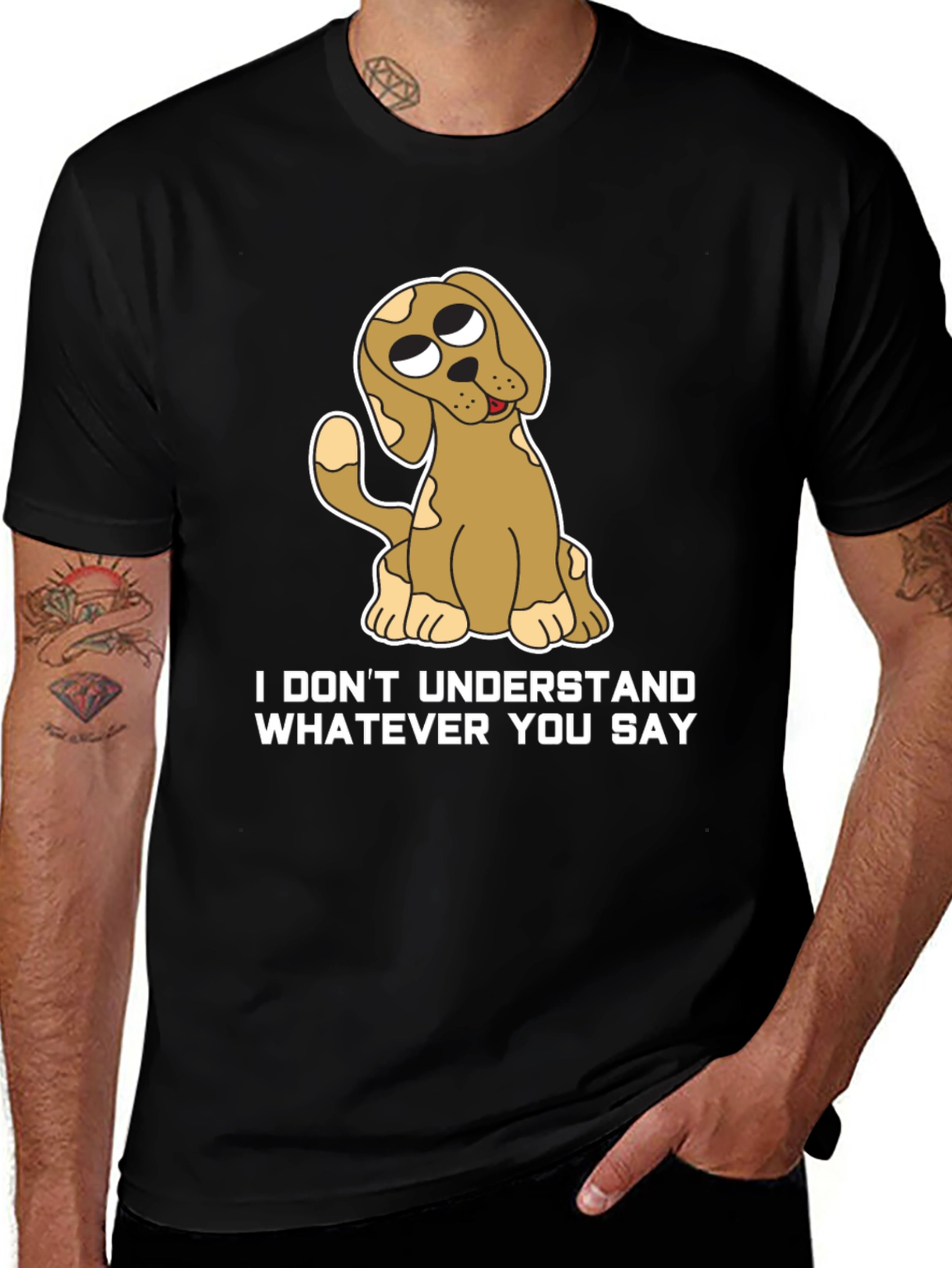 Funny Dog T-Shirt - I Dont Understand