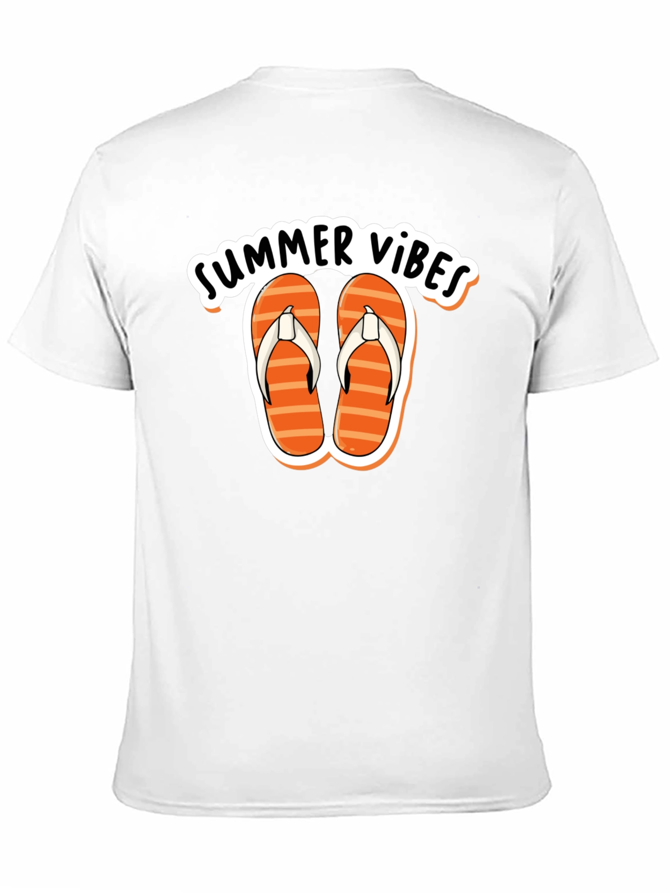 Summer Vibes Graphic Tee - Flip Flops Design