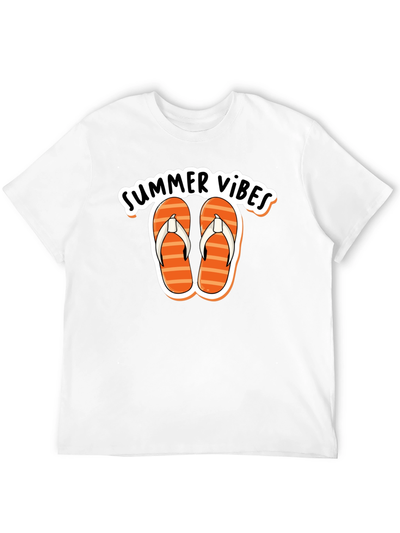 Summer Vibes Graphic Tee - Flip Flops Design