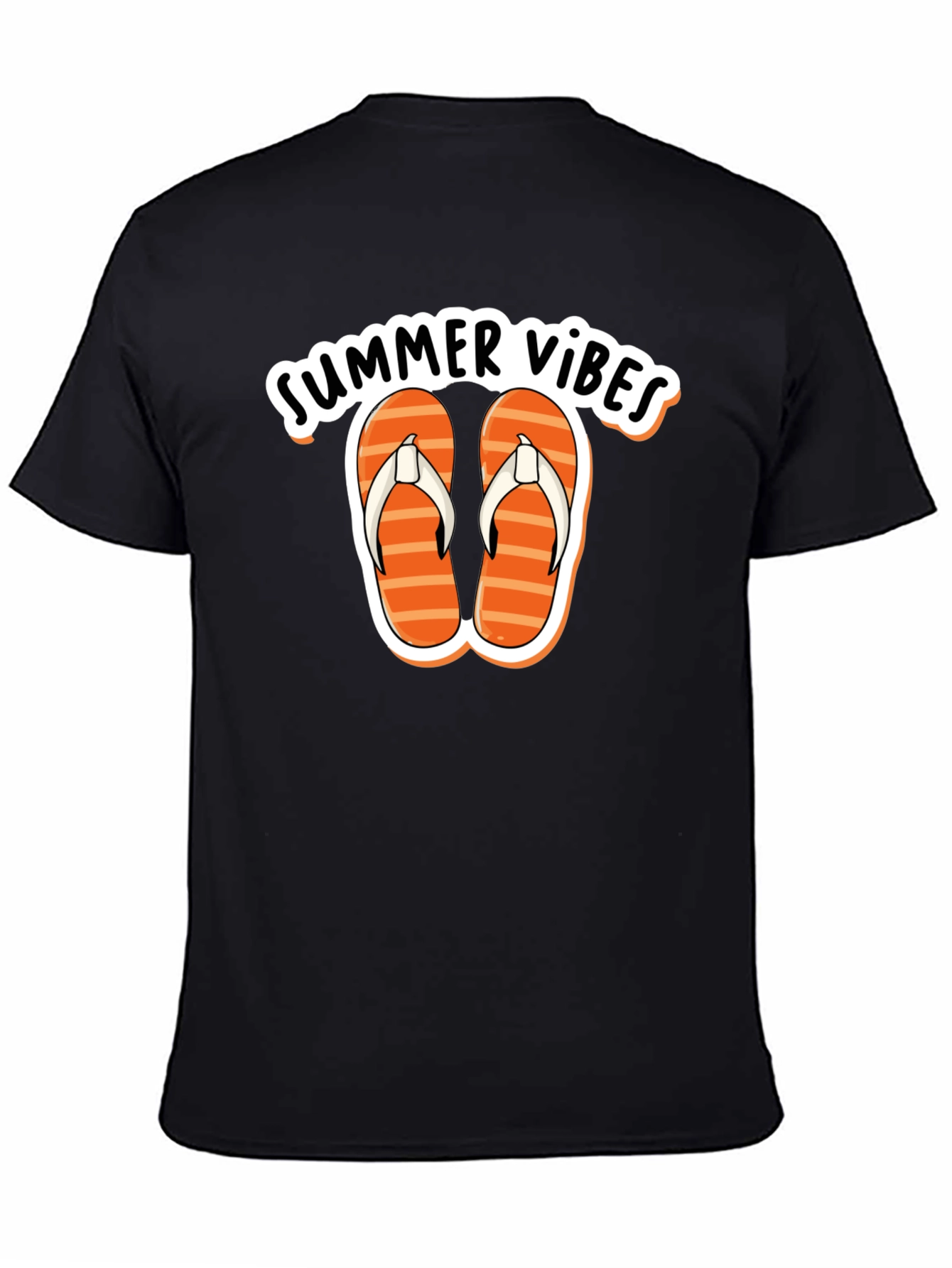 Summer Vibes Graphic Tee - Flip Flops Design