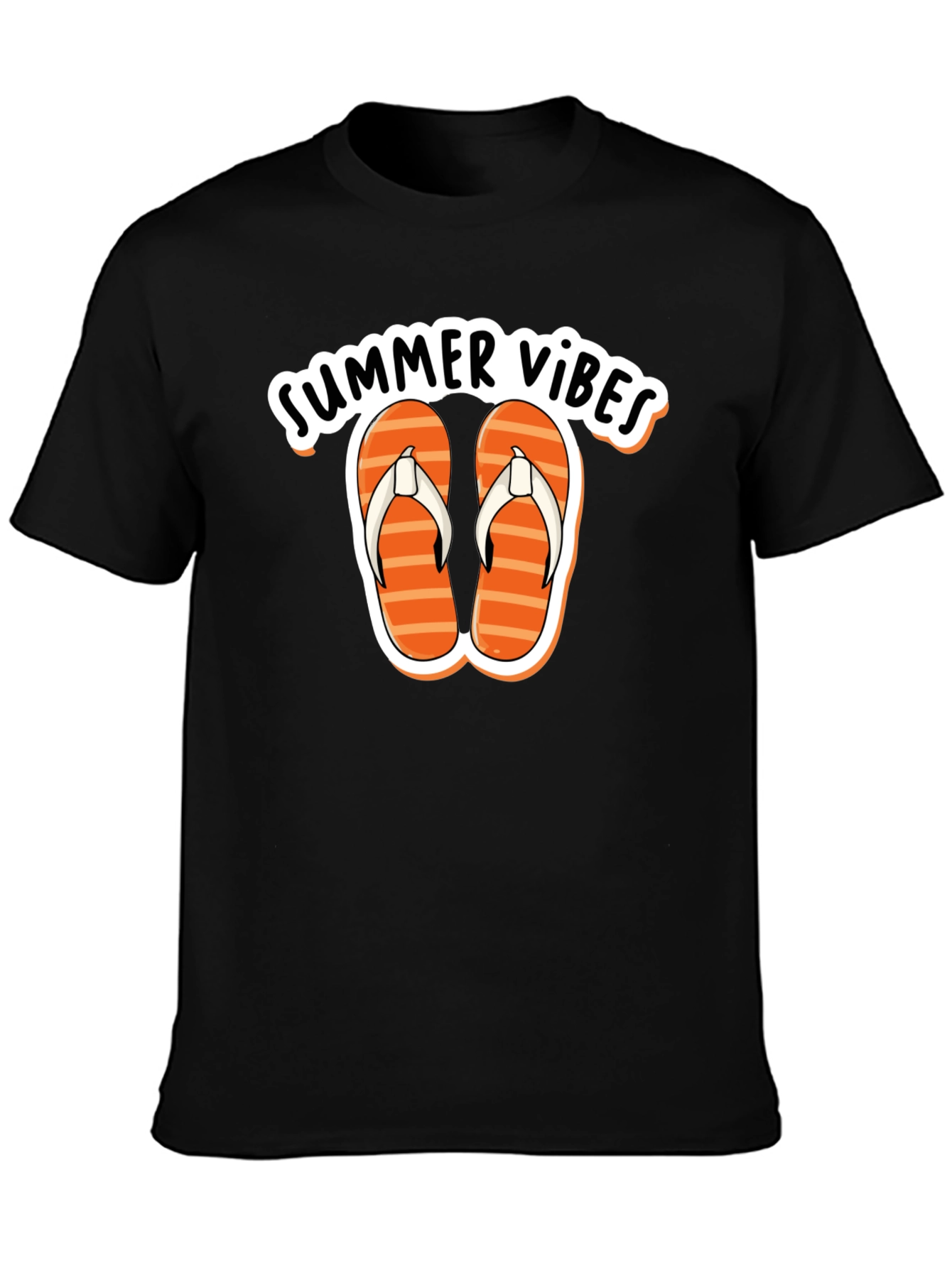 Summer Vibes Graphic Tee - Flip Flops Design
