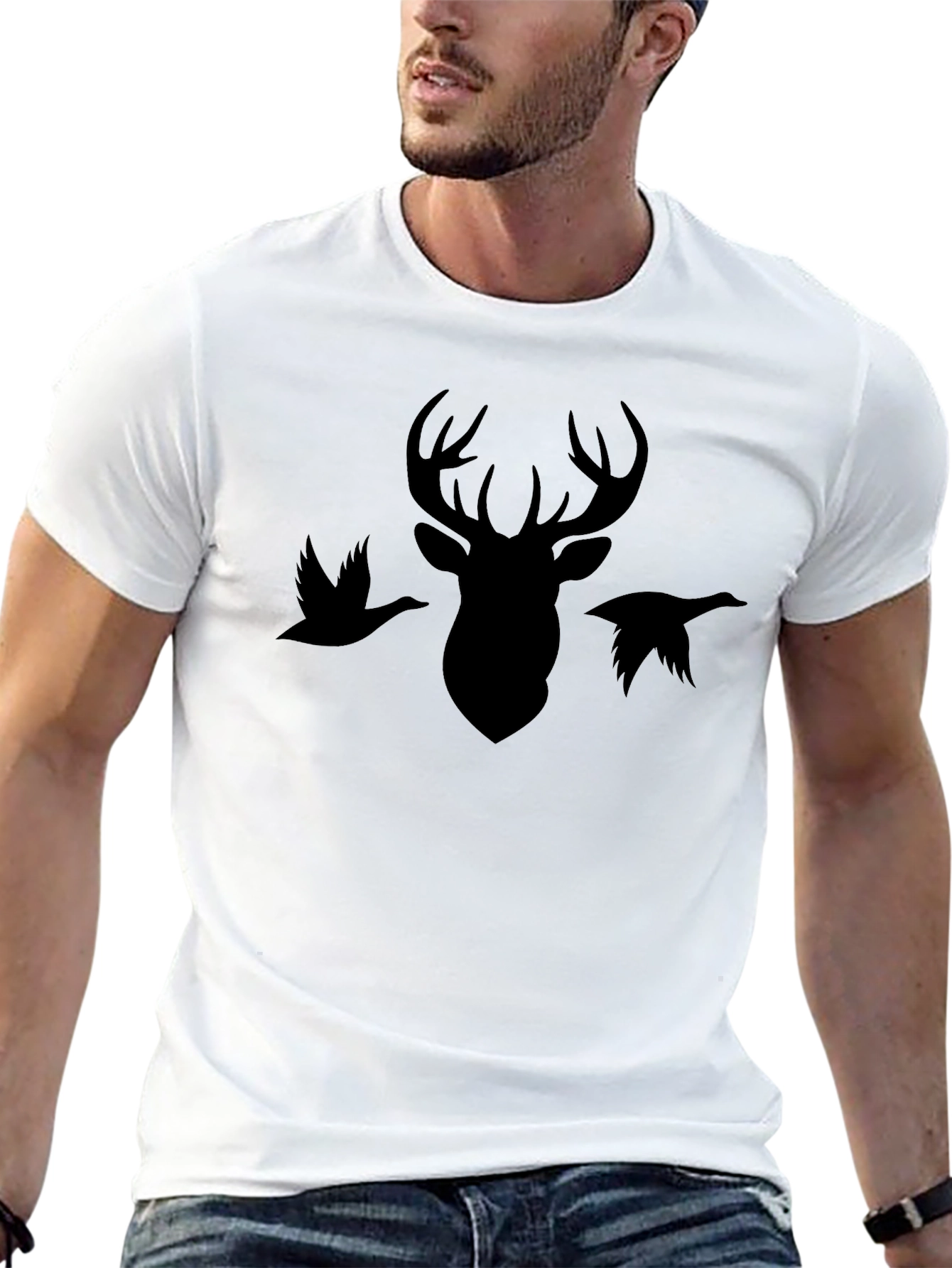 Deer Hunting T-Shirt | Mens Black Graphic Tee