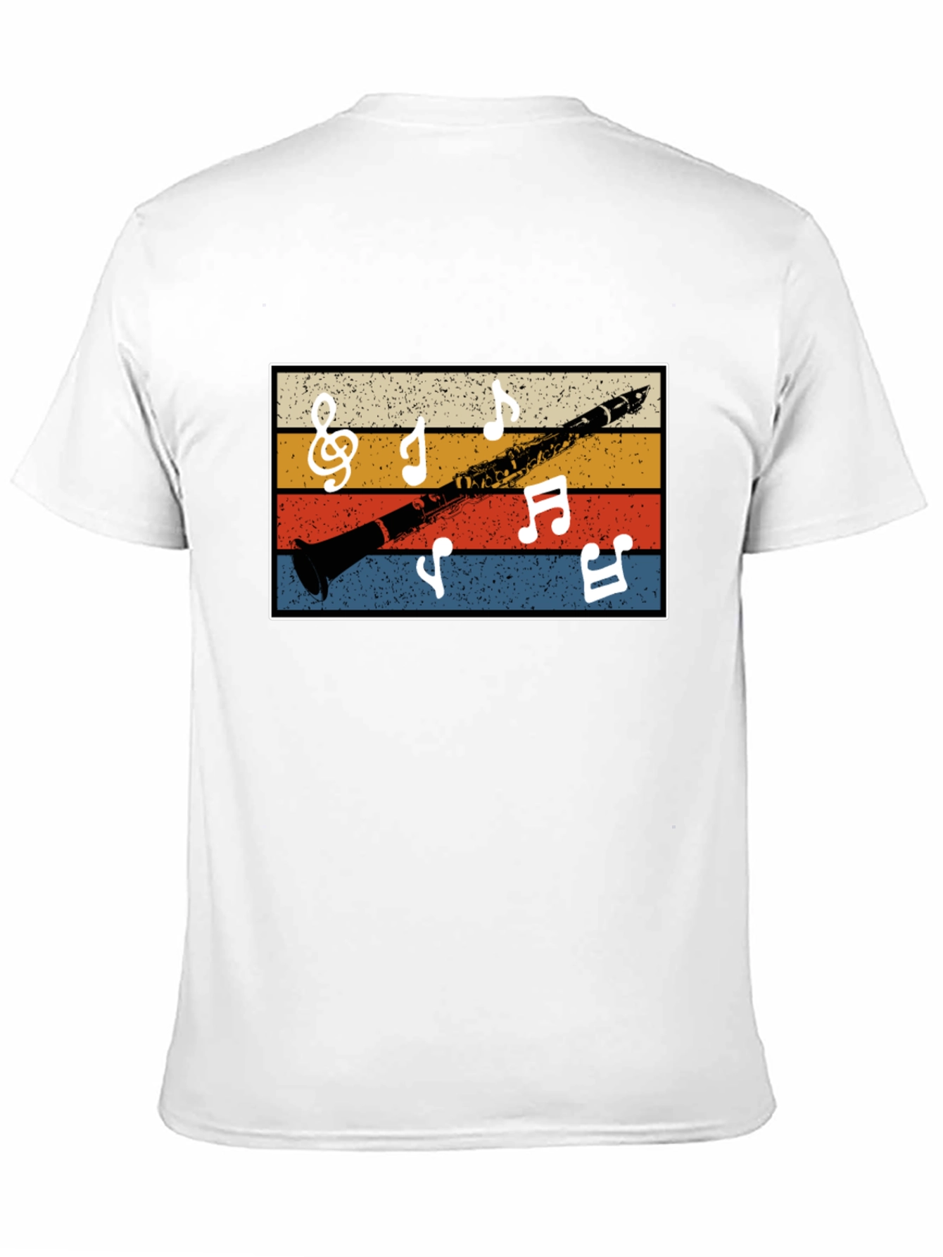 Retro Clarinet Music Notes Tee