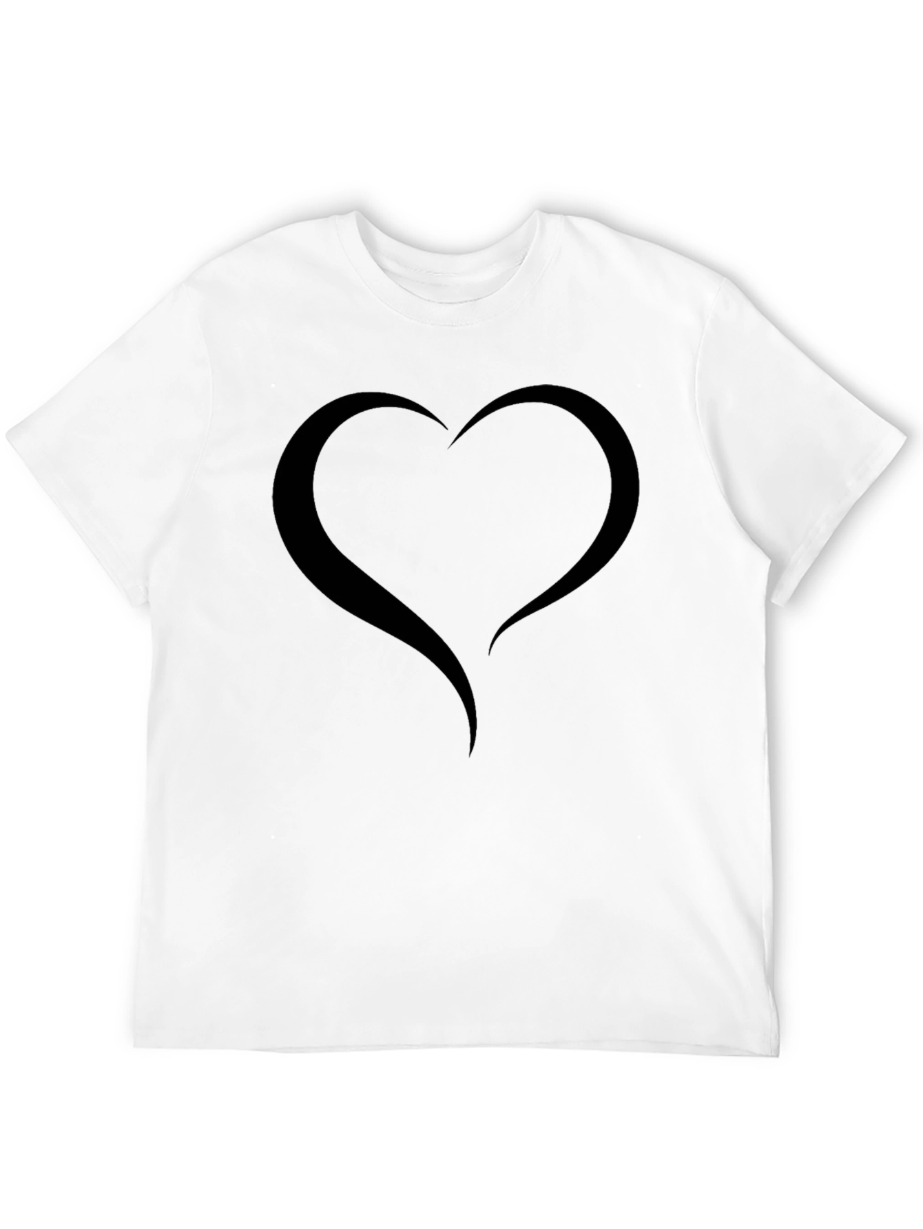 Heart Graphic Black T-Shirt - Mens Casual Fashion