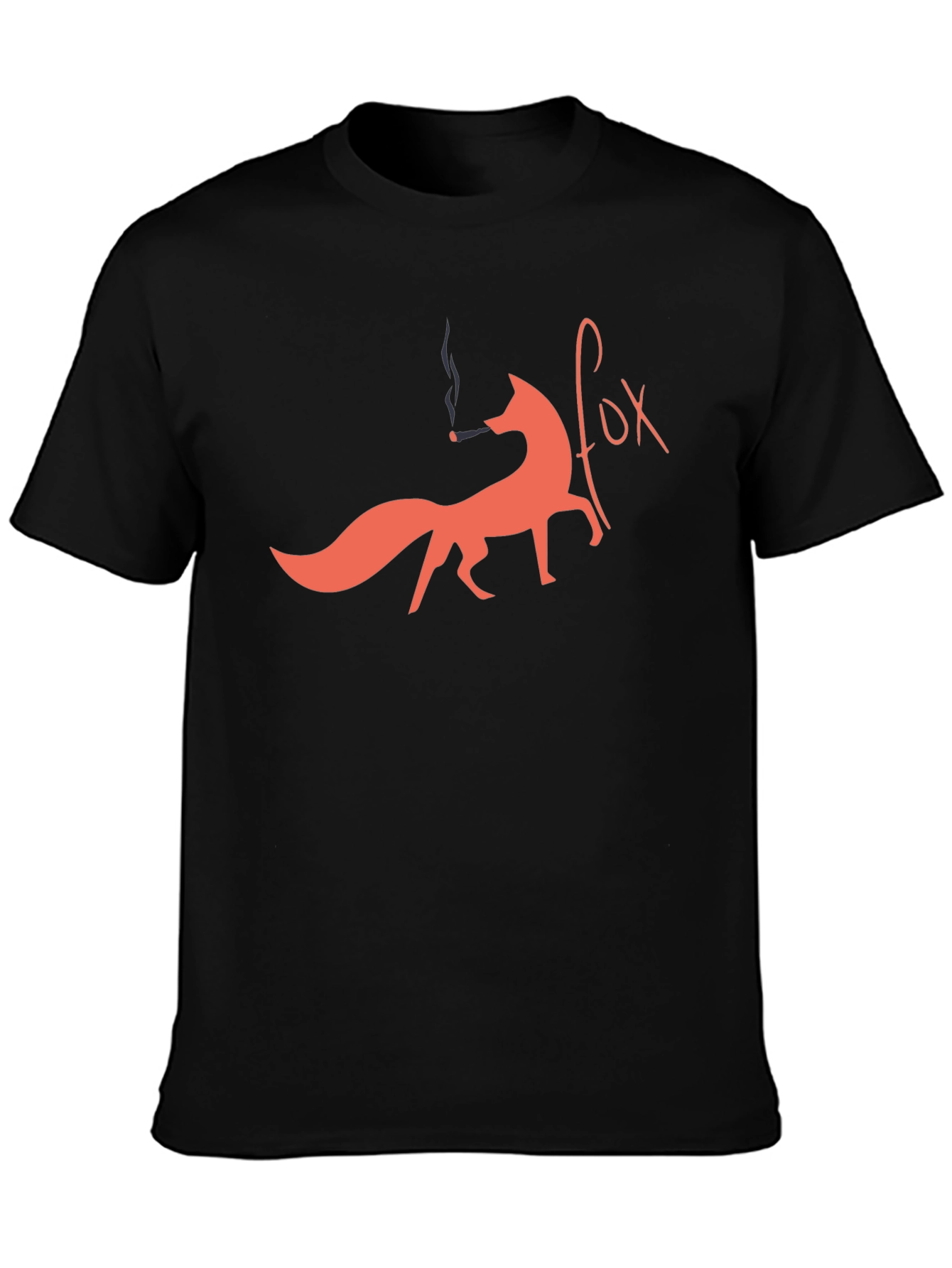 Smoking Fox Graphic Tee - Unique Design