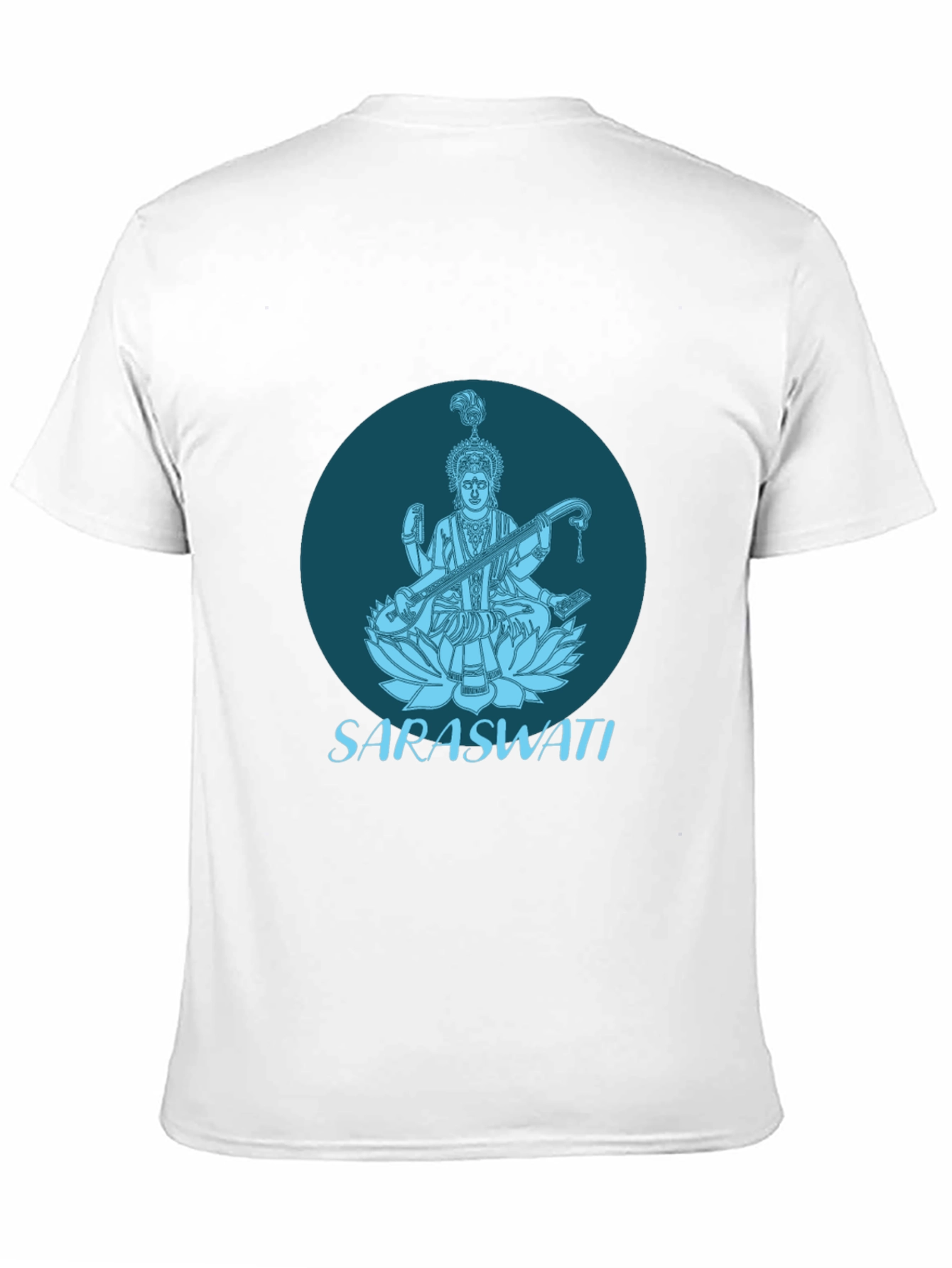 Saraswati Graphic Tee - Black Cotton T-Shirt