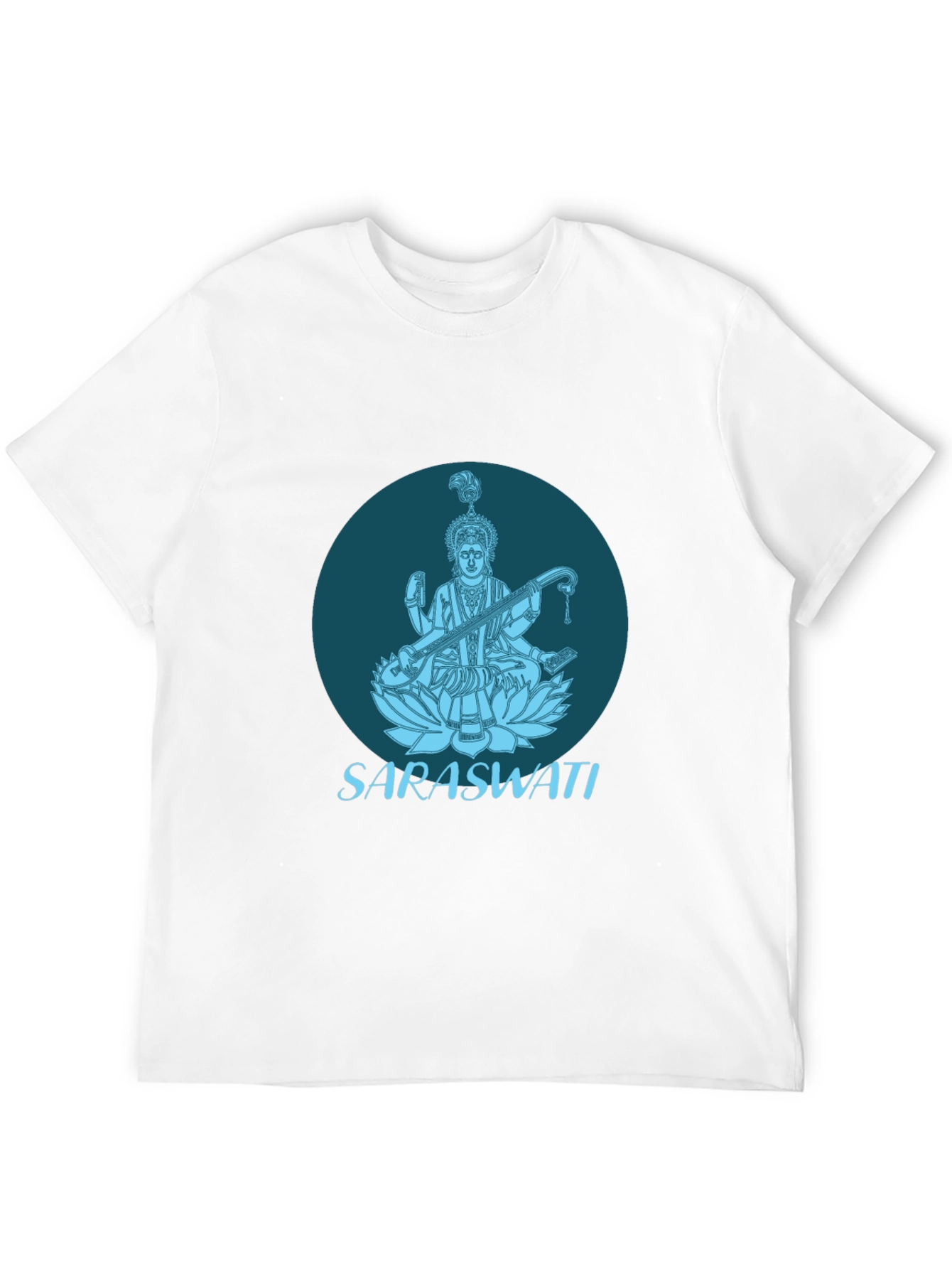 Saraswati Graphic Tee - Black Cotton T-Shirt