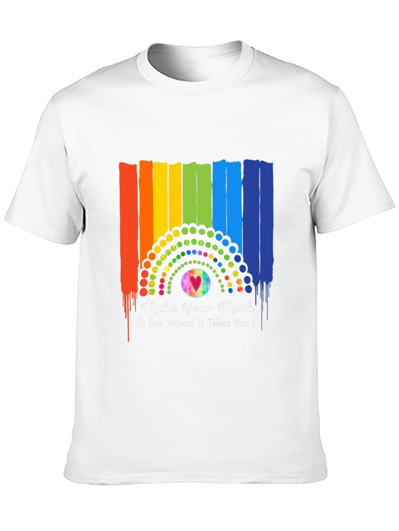 Make Your Mark Rainbow Graphic T-Shirt