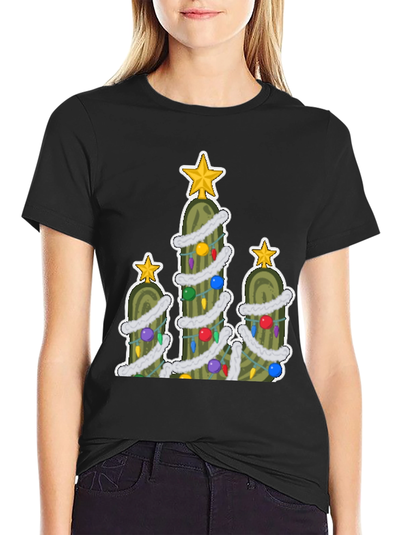 Pickle Christmas Tree T-Shirt - Holiday Fun!