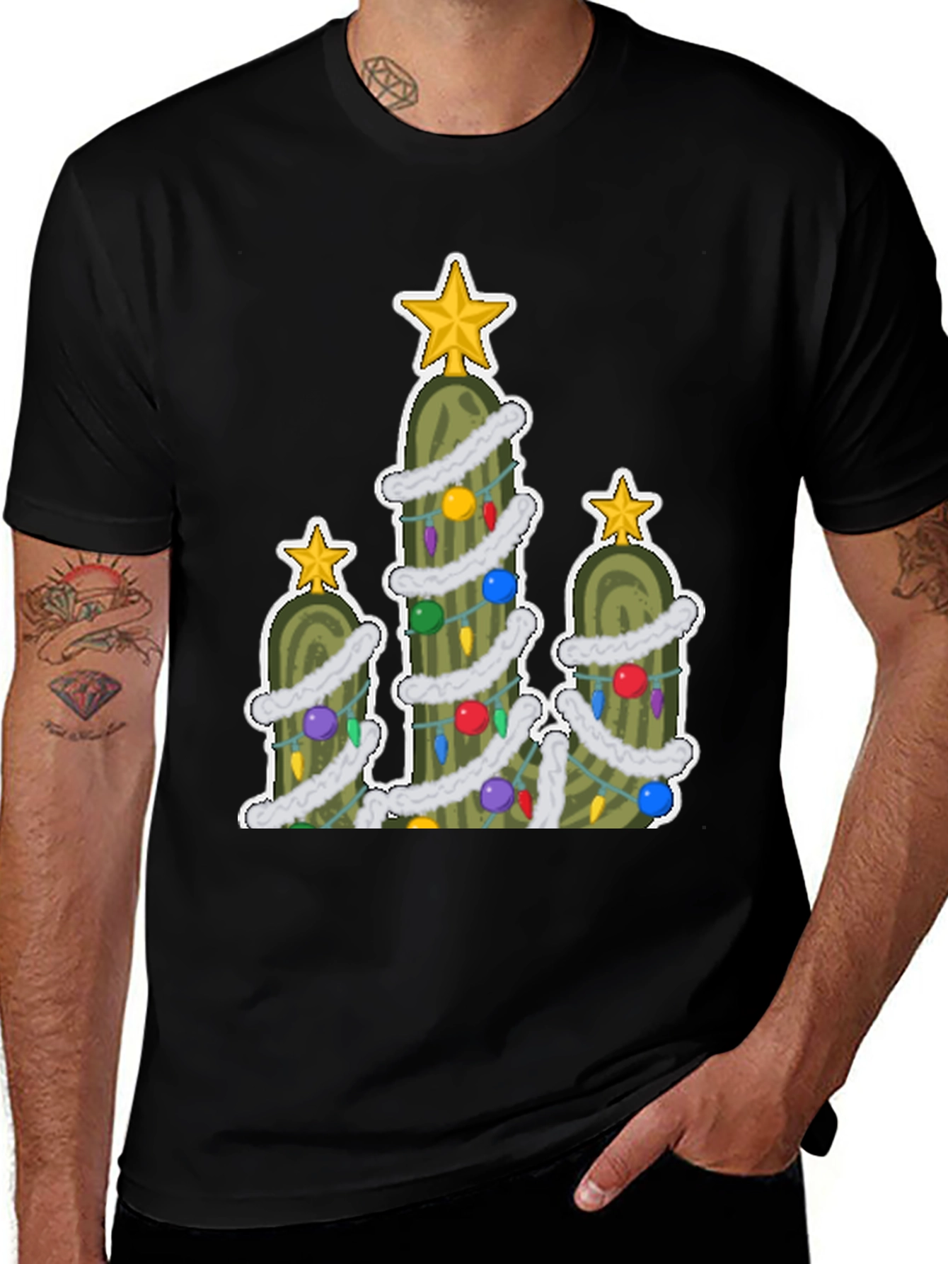Pickle Christmas Tree T-Shirt - Holiday Fun!