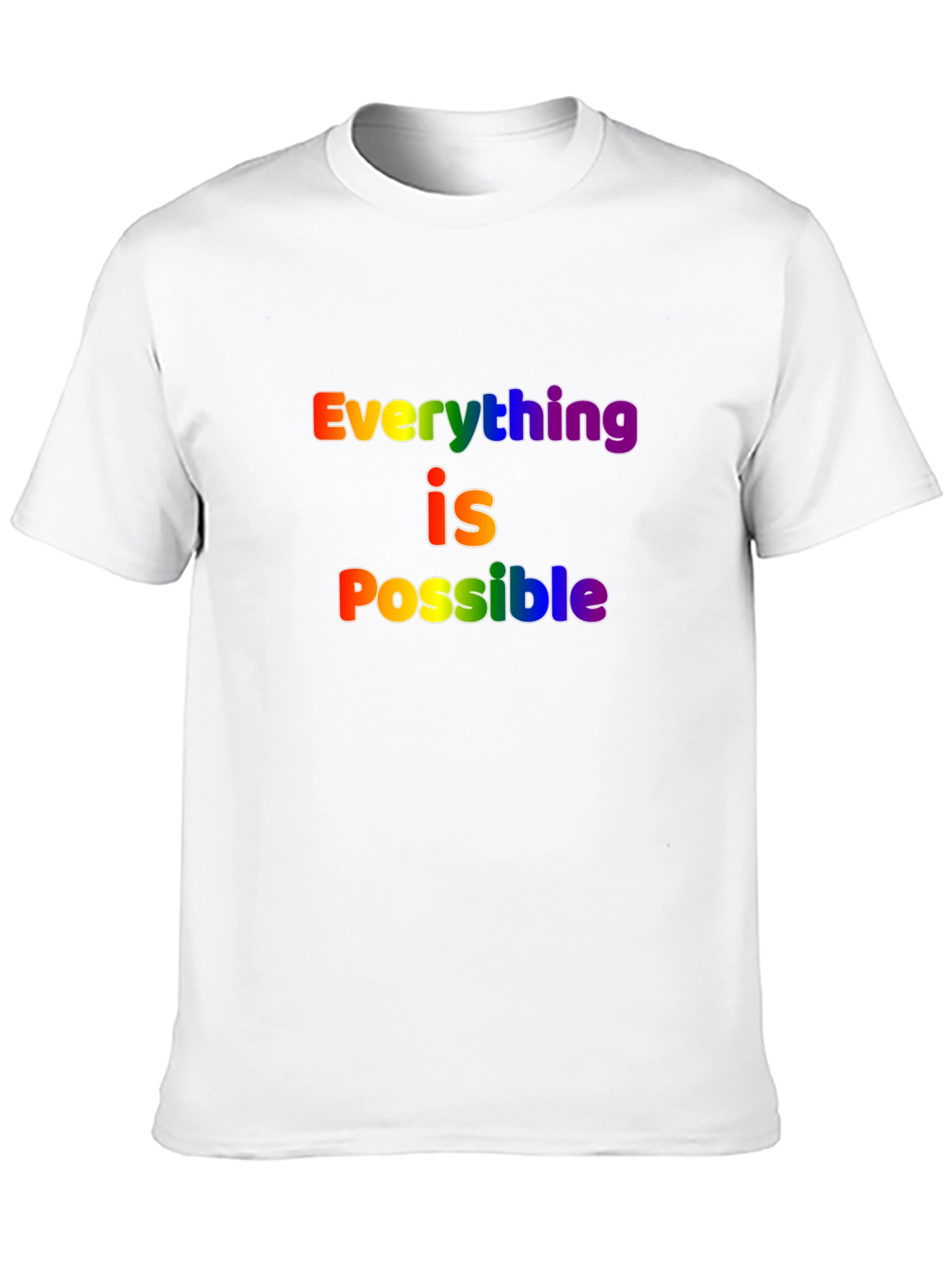 Rainbow Everything is Possible Black T-Shirt