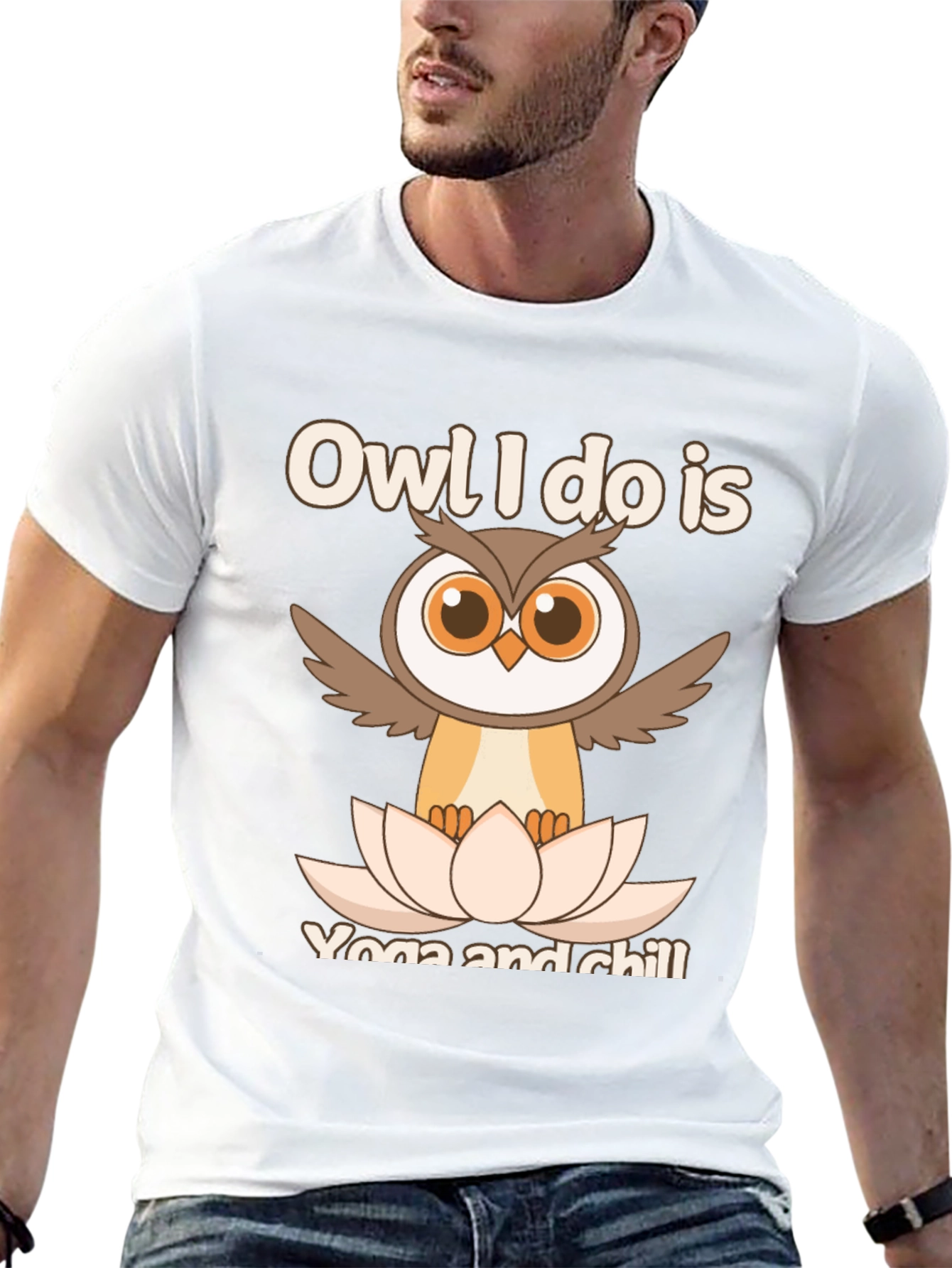 Owl Yoga & Chill Graphic T-Shirt
