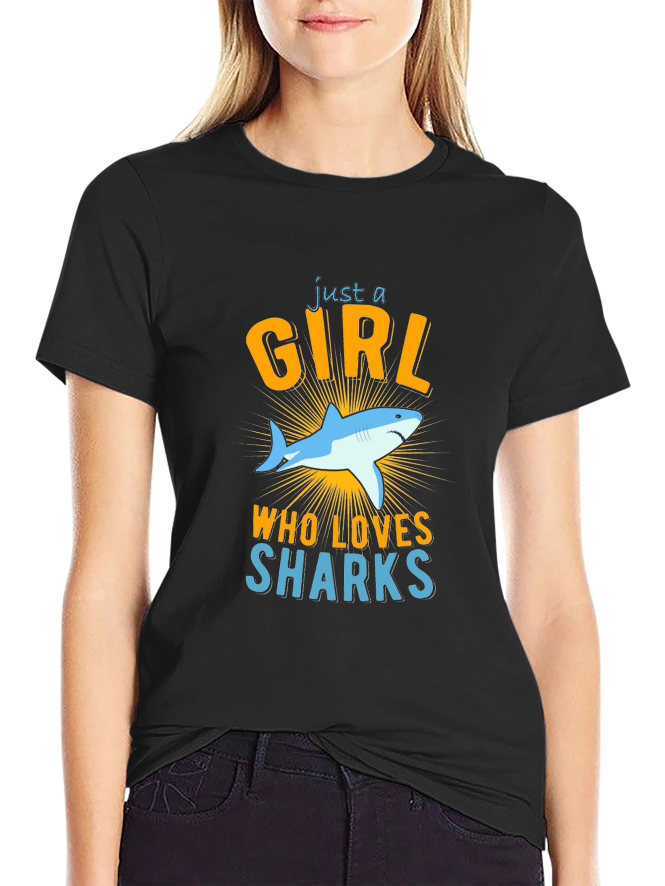 Just A Girl Who Loves Sharks T-Shirt