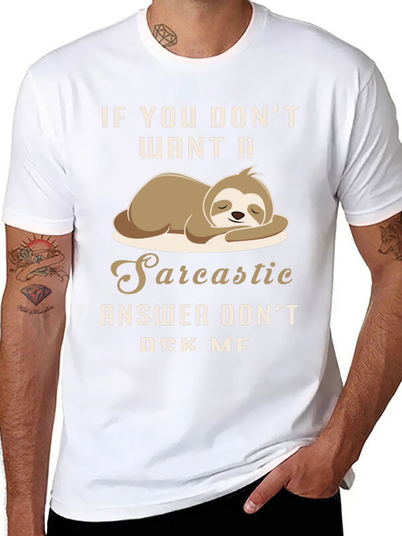 Sarcastic Sloth Graphic T-Shirt