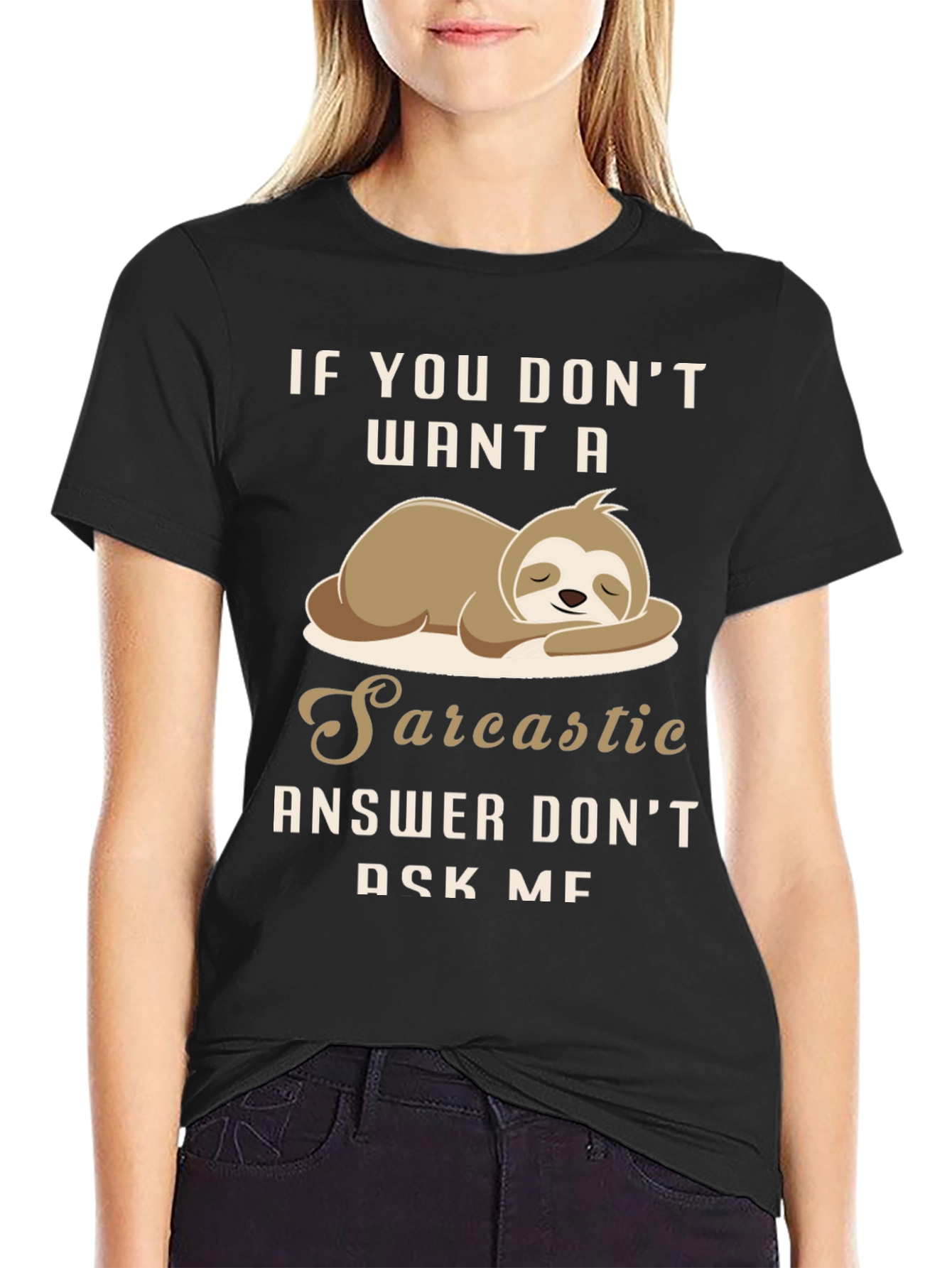 Sarcastic Sloth Graphic T-Shirt