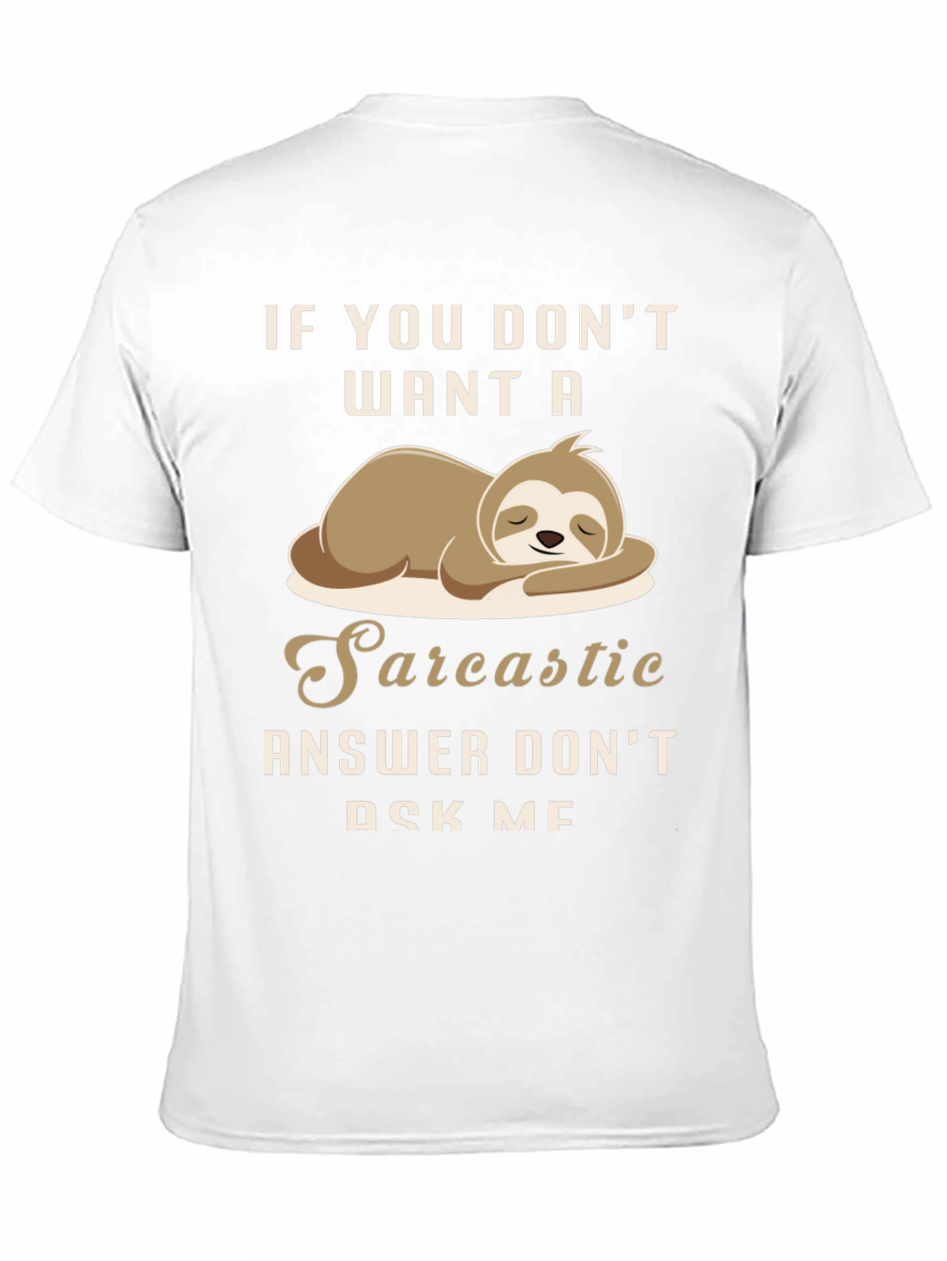 Sarcastic Sloth Graphic T-Shirt