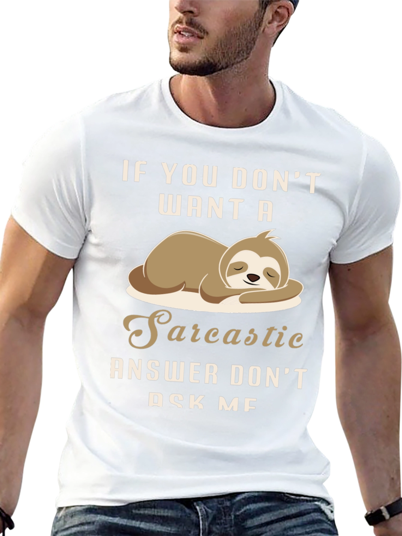 Sarcastic Sloth Graphic T-Shirt