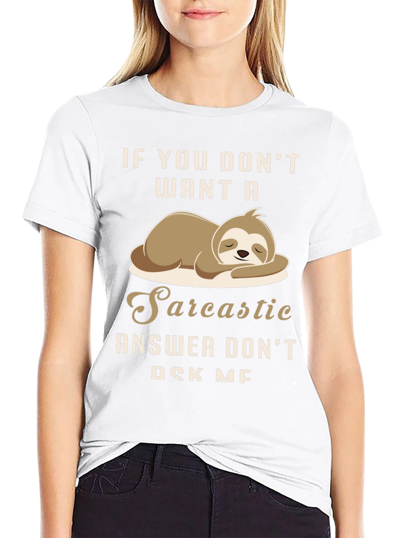 Sarcastic Sloth Graphic T-Shirt