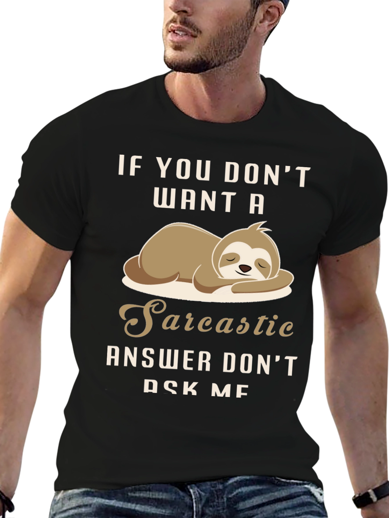 Sarcastic Sloth Graphic T-Shirt