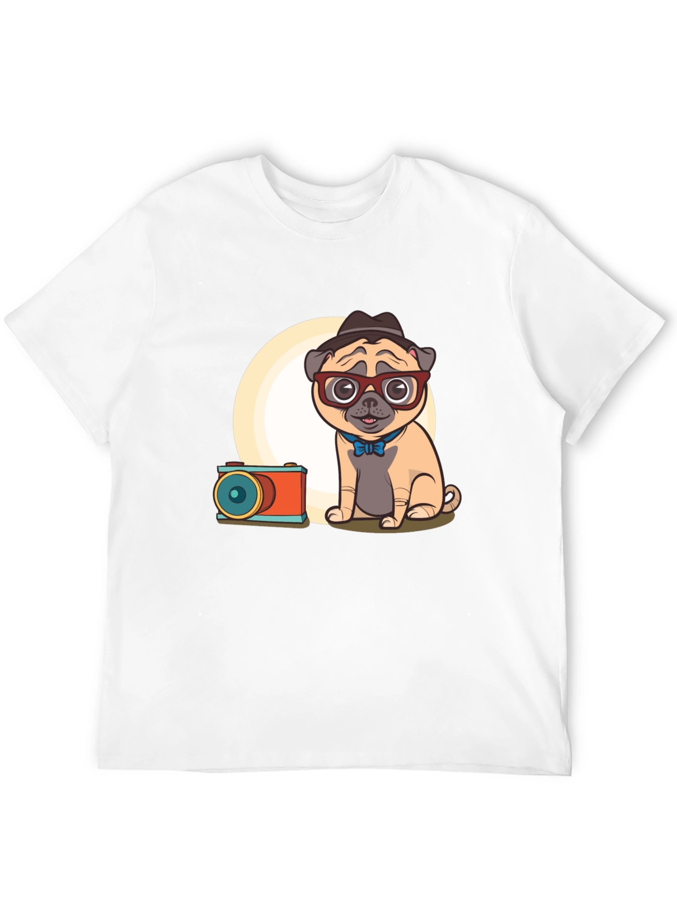 Pug Photographer Graphic T-Shirt - Unisex Cute Design