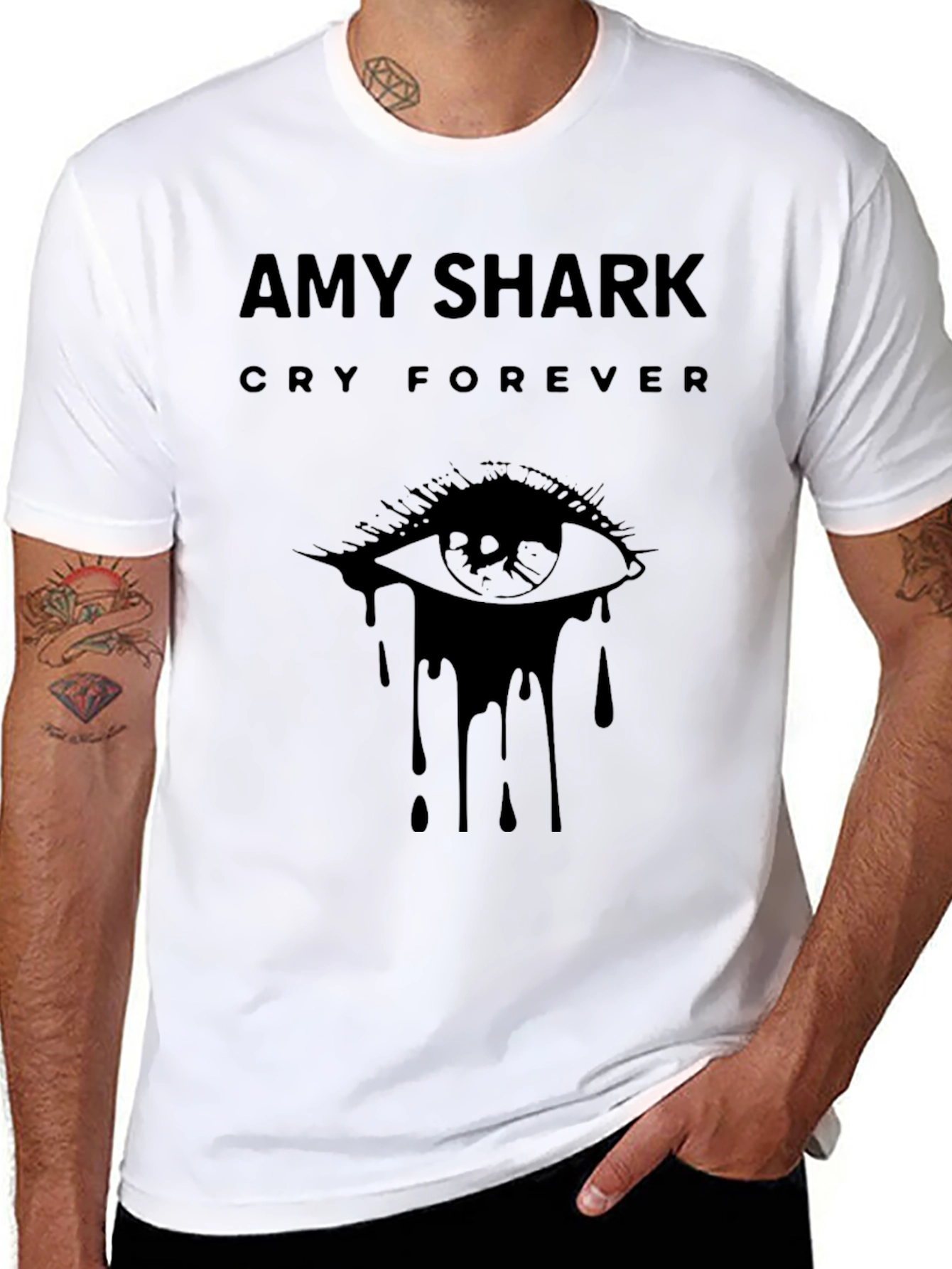 Amy Shark Cry Forever Black Graphic T-Shirt