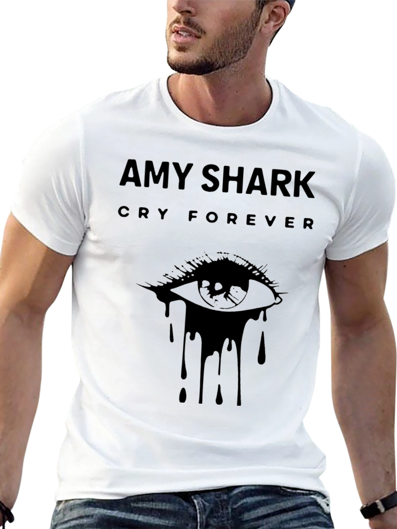 Amy Shark Cry Forever Black Graphic T-Shirt