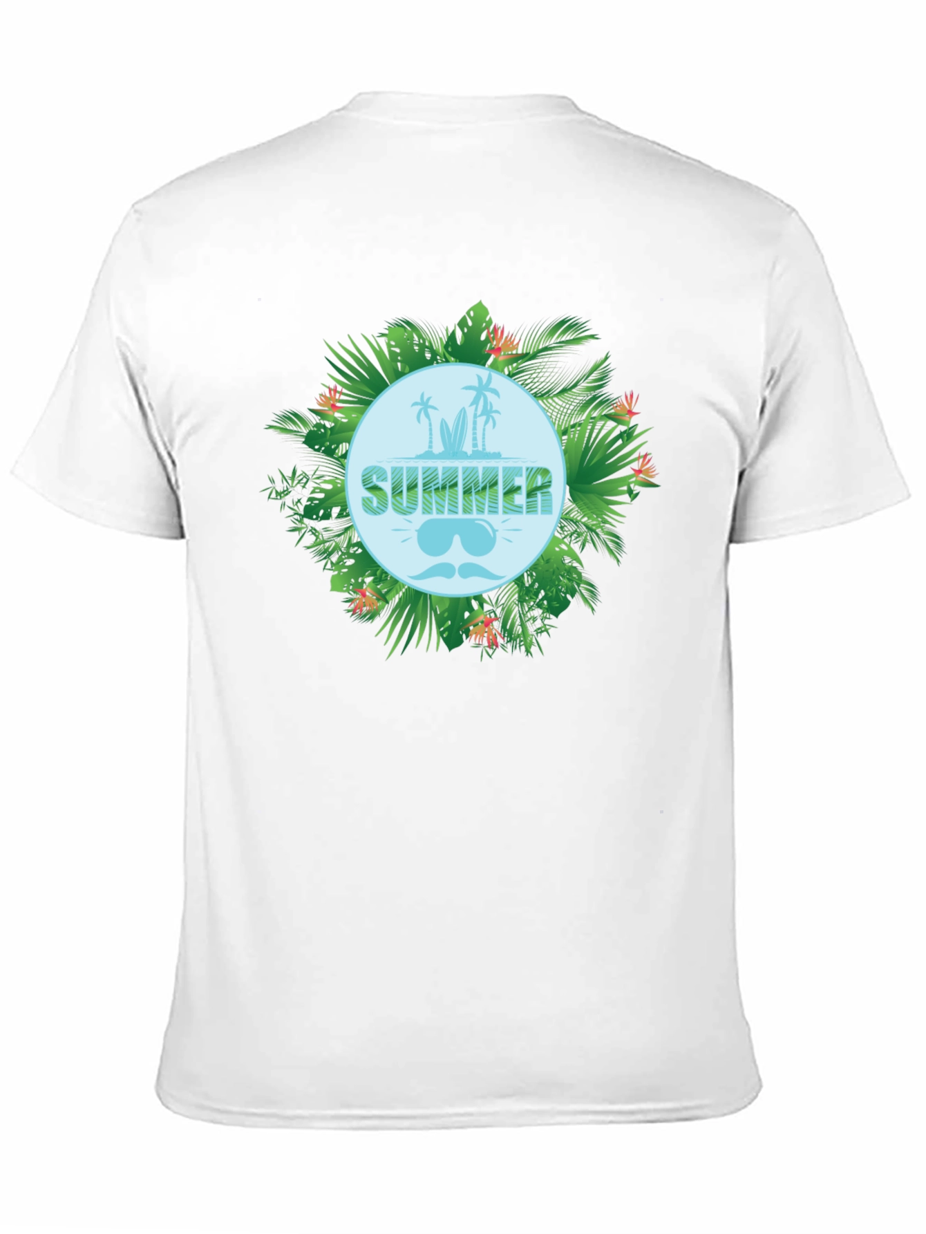 Tropical Summer Graphic Tee - Black