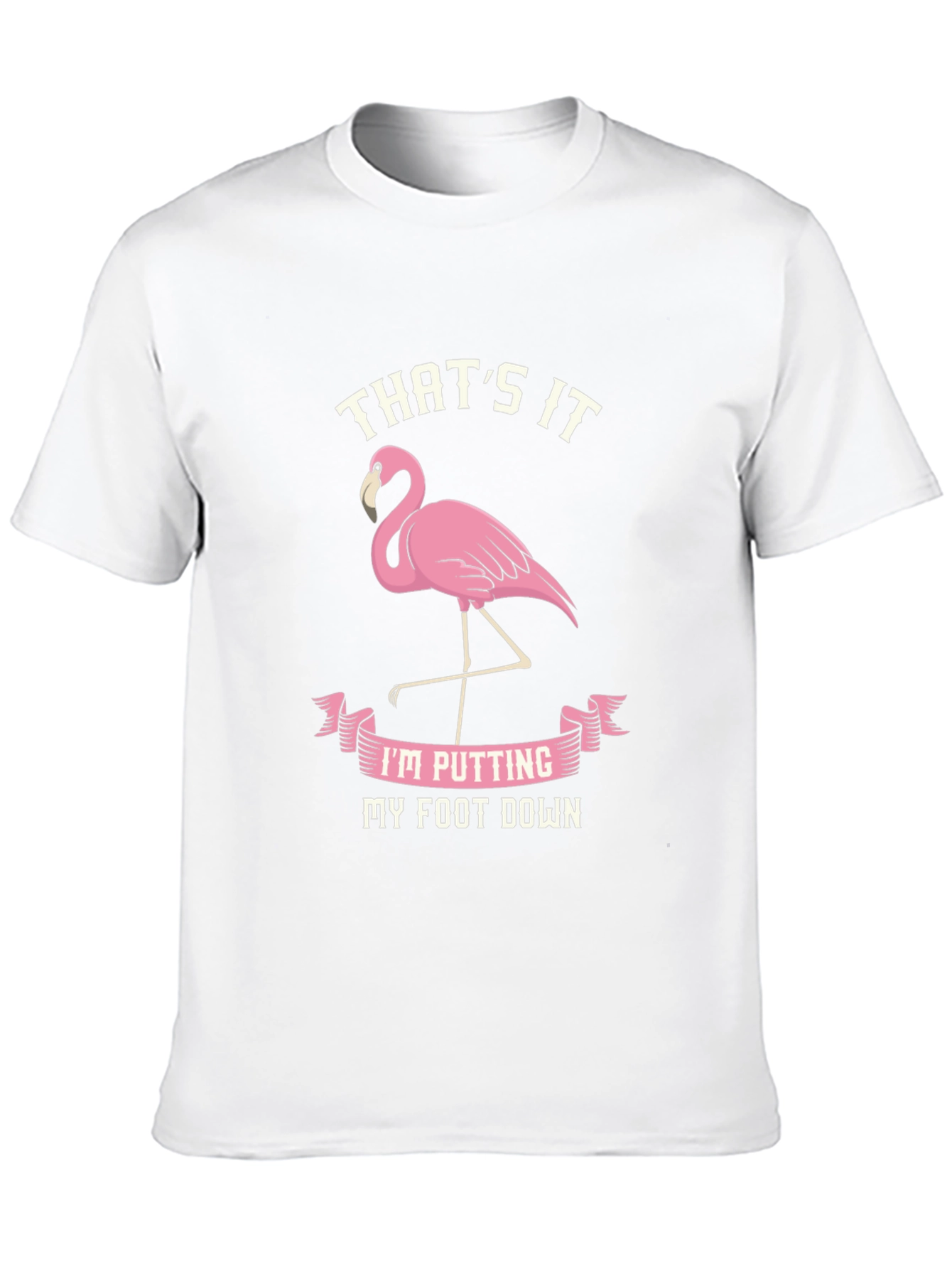 Funny Flamingo T-Shirt - Thats It My Foot Down