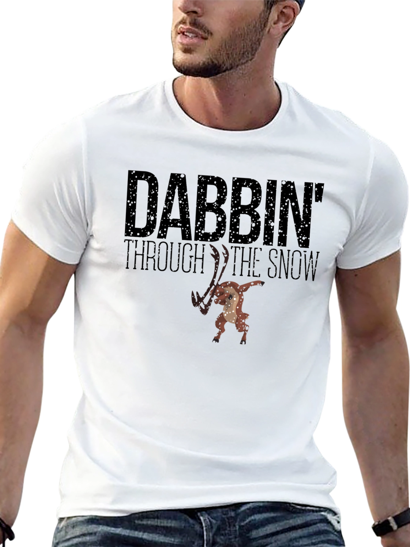 Dabbin Through the Snow Graphic Tee - Black