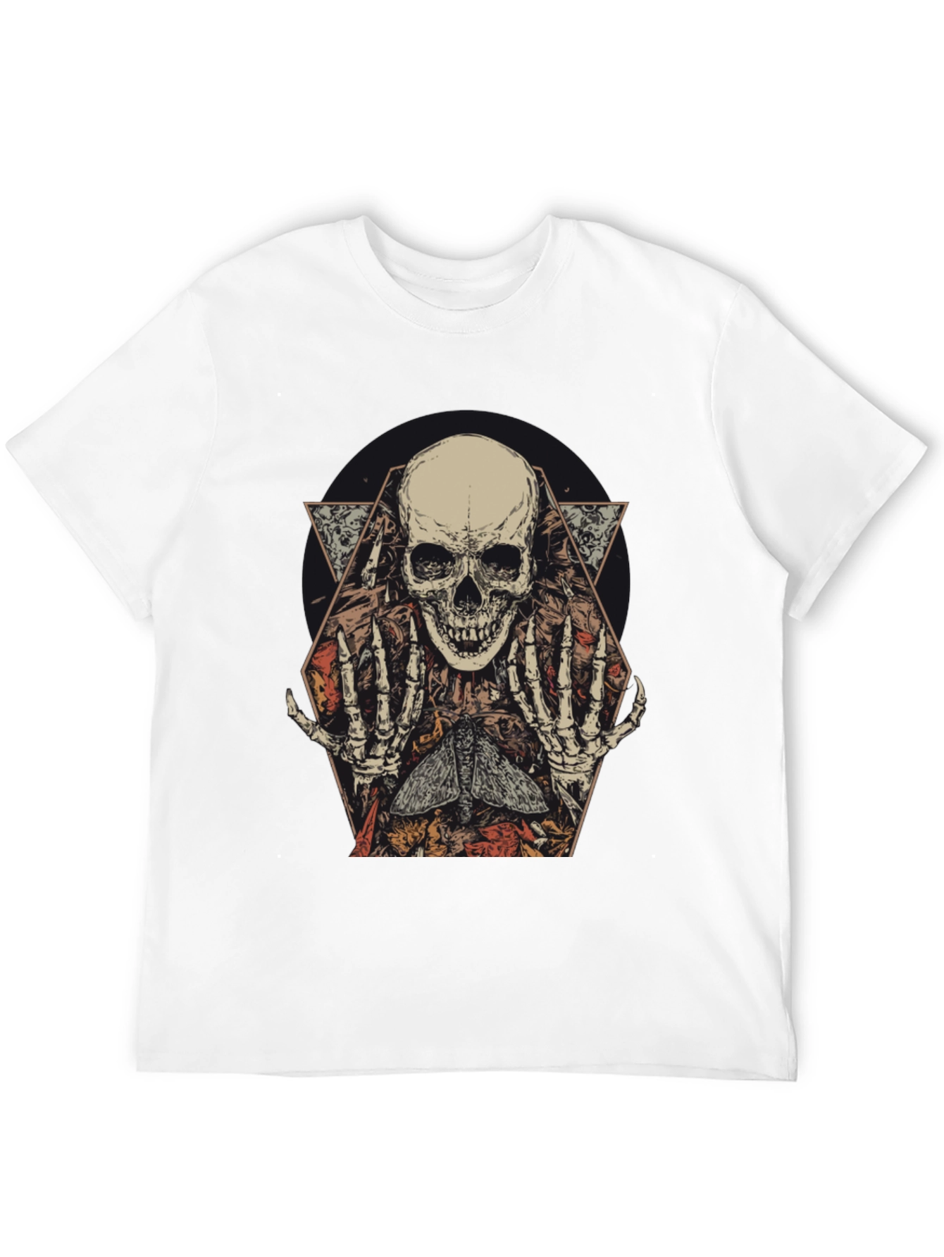 Skull & Moth Graphic Tee - Dark Aesthetic