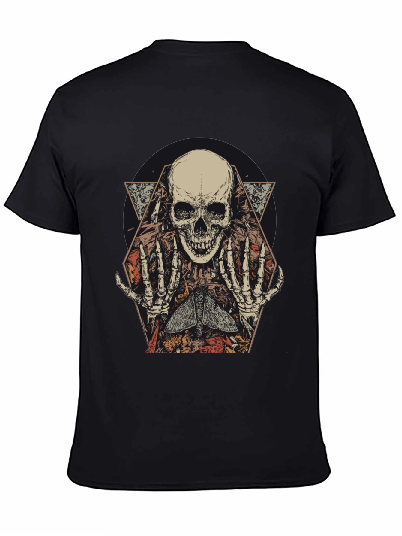 Skull & Moth Graphic Tee - Dark Aesthetic