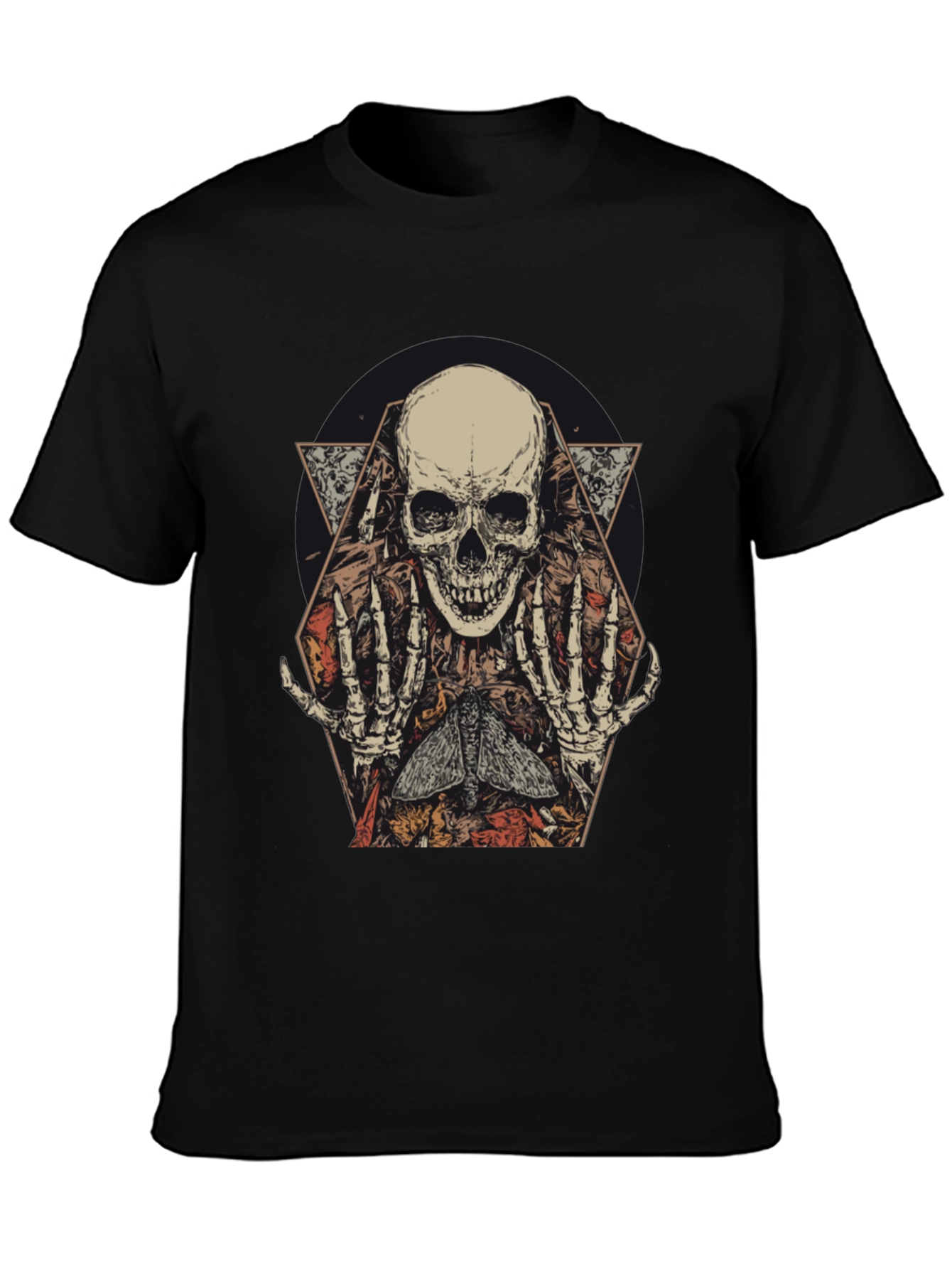 Skull & Moth Graphic Tee - Dark Aesthetic