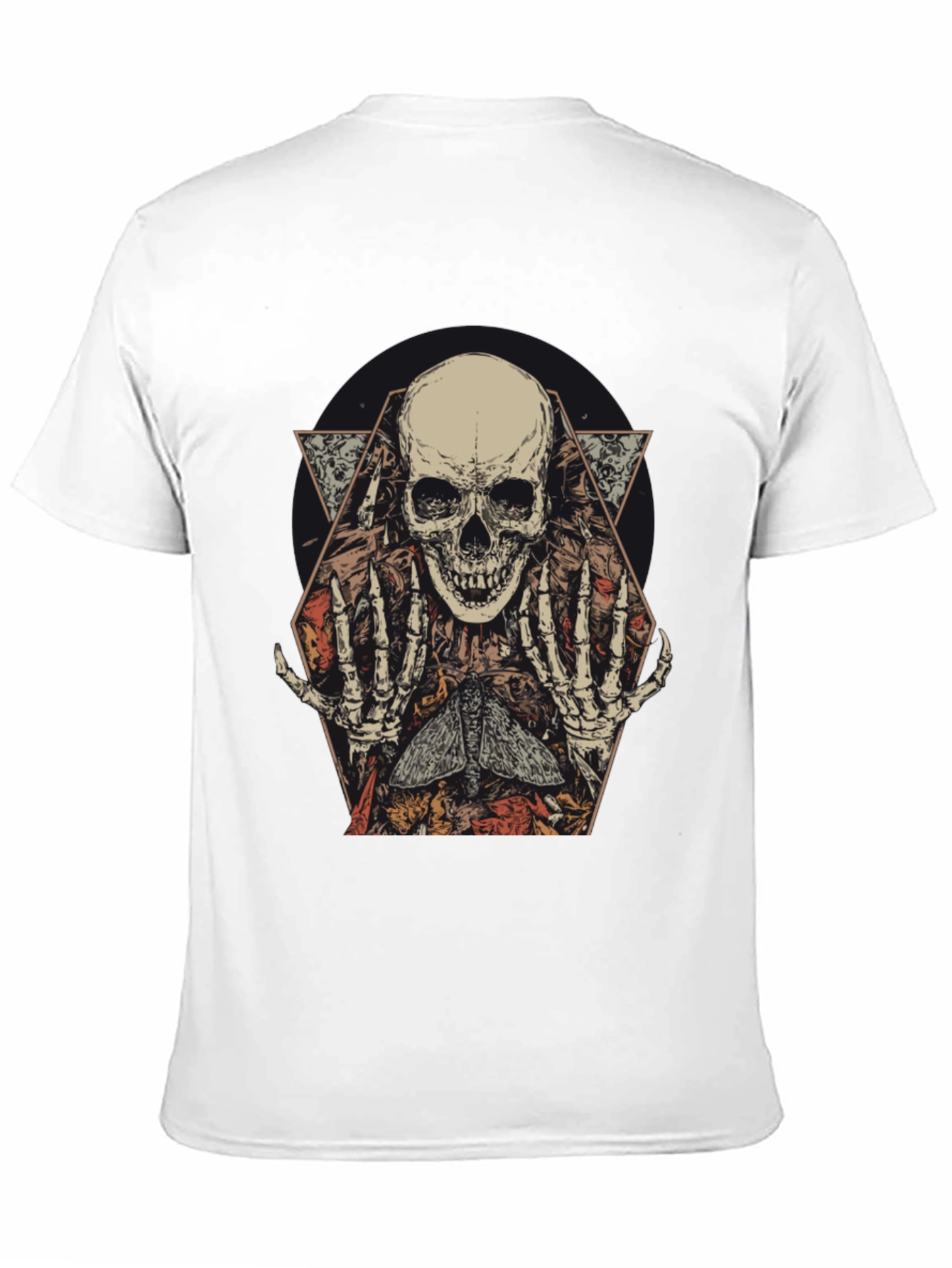Skull & Moth Graphic Tee - Dark Aesthetic