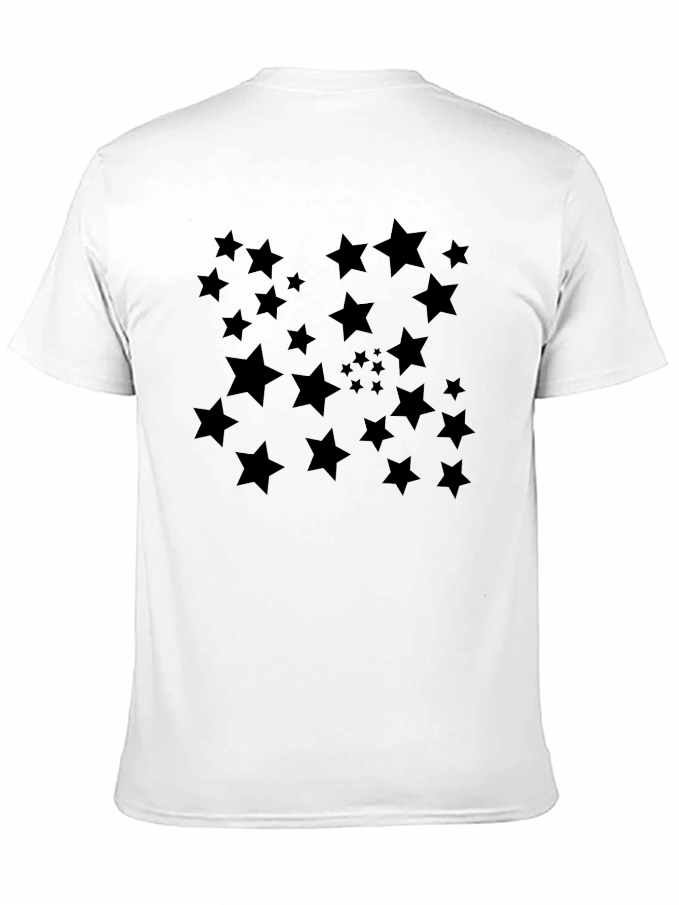 Stylish Black Star Patterned T-Shirt