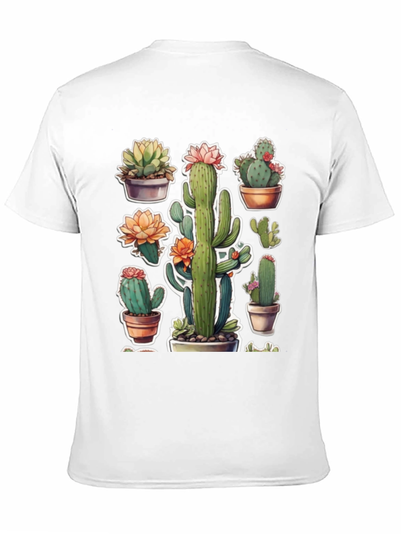 Cactus Plant T-Shirt - Trendy Botanical Design
