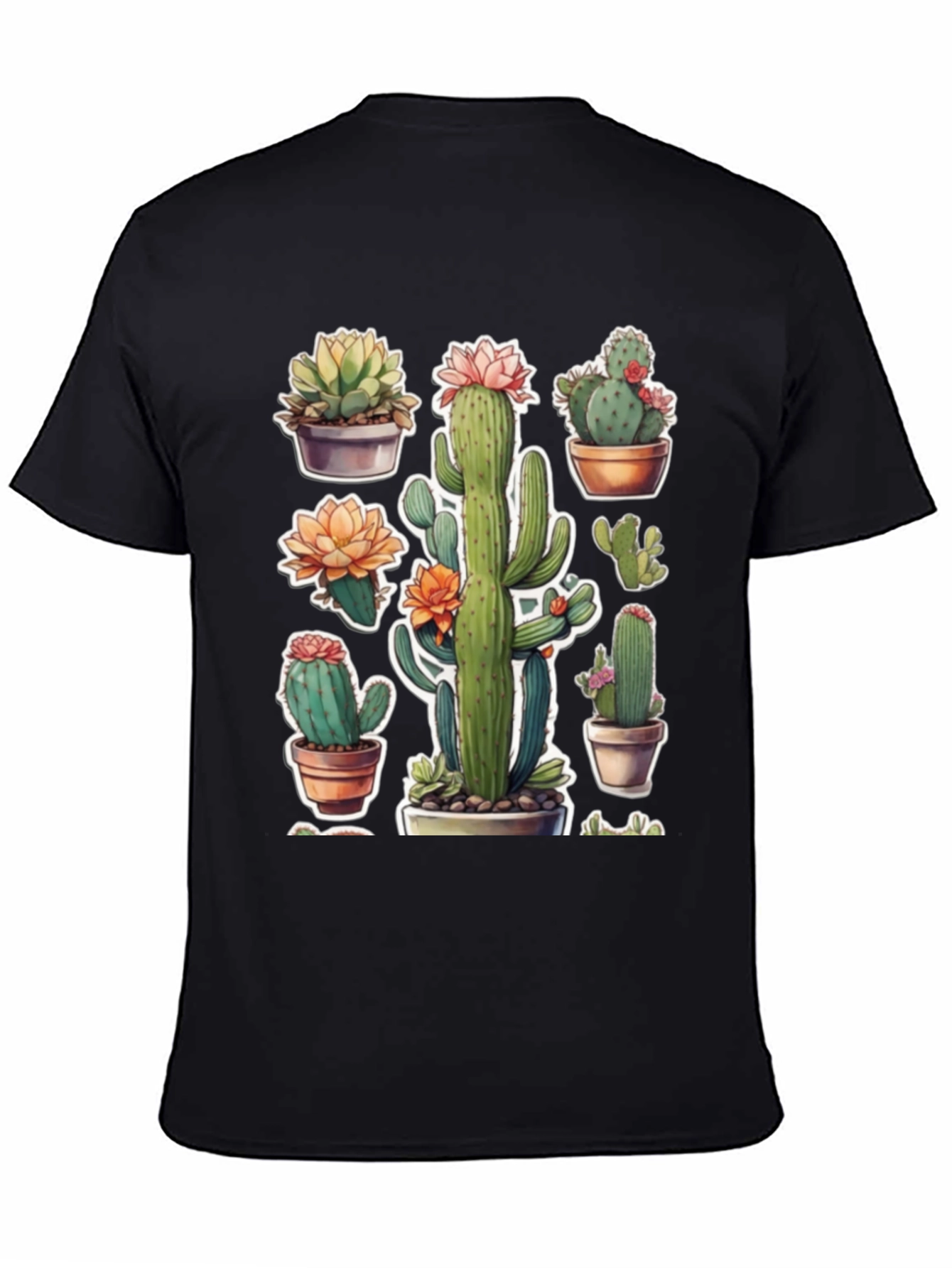 Cactus Plant T-Shirt - Trendy Botanical Design