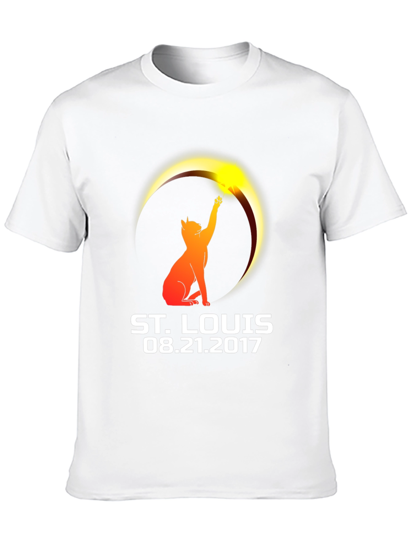 St. Louis Eclipse 2017 Cat T-Shirt