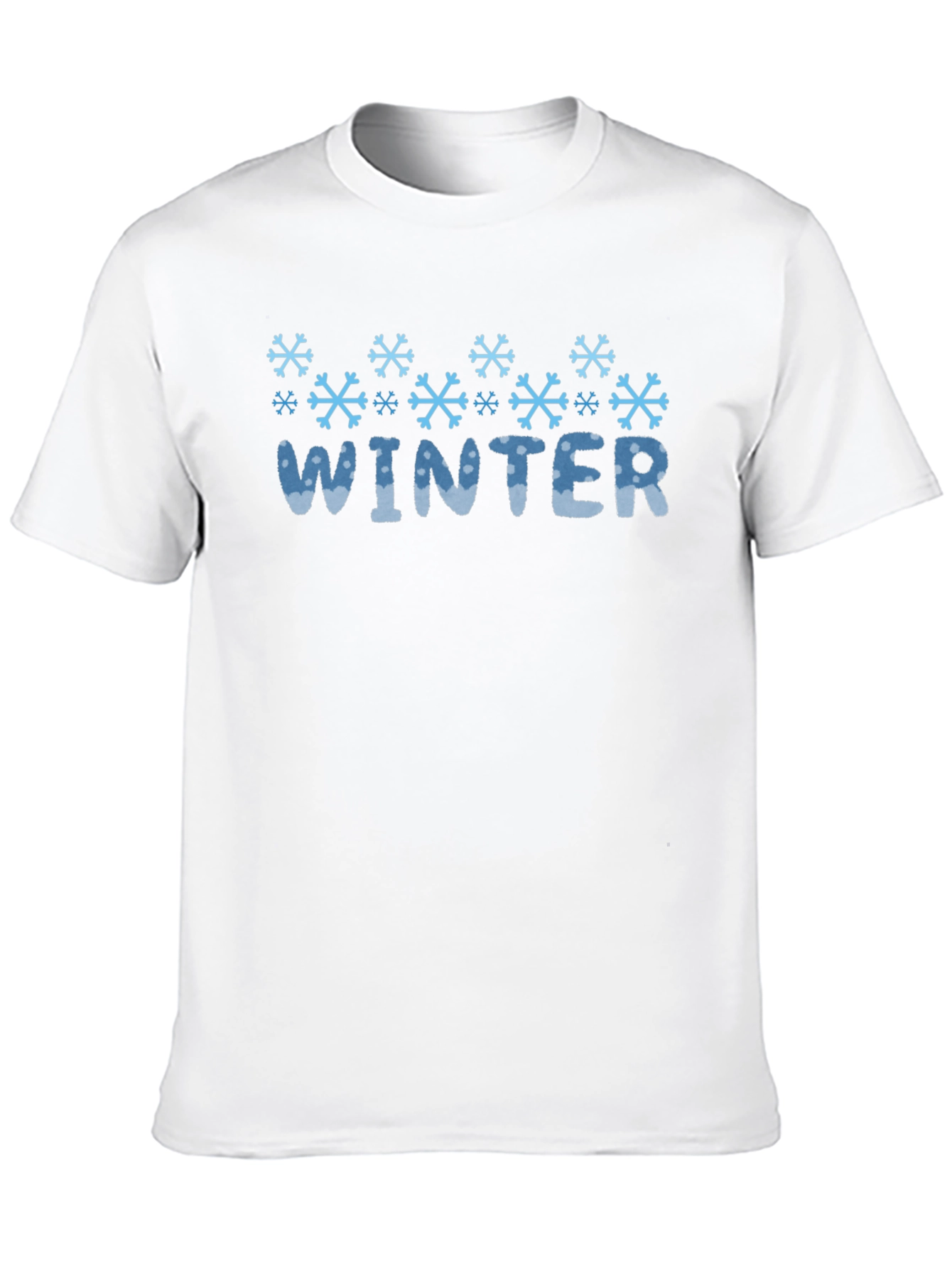 Winter Snowflake Graphic Black T-Shirt
